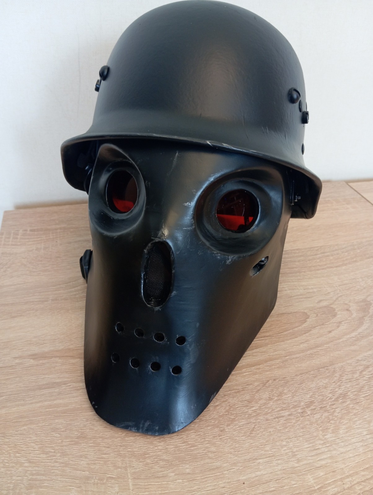 Custom made with 3D printed parts Wolfenstein New Order face mask with helmet
