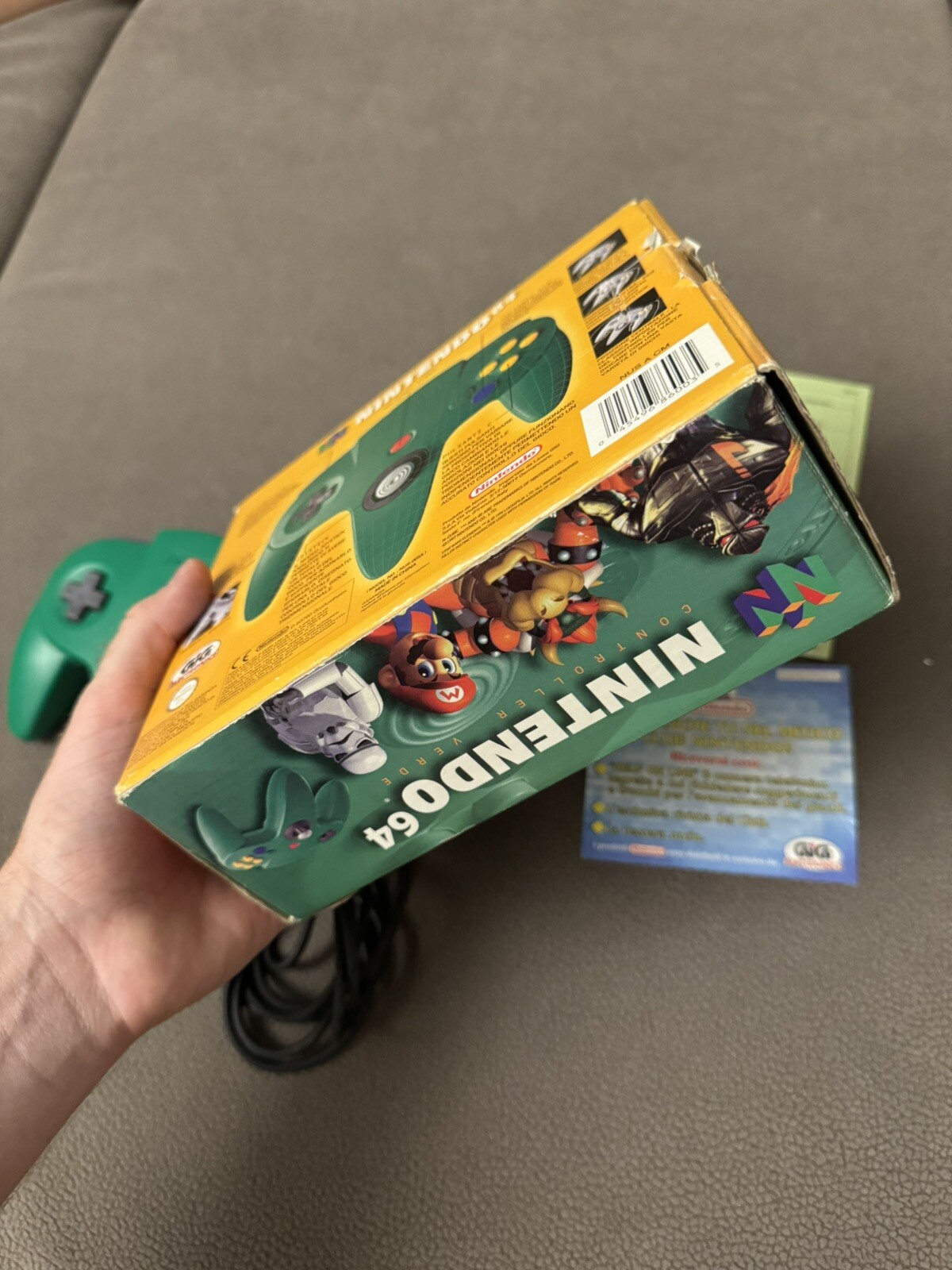 JOYSTICK – GREEN JOYPAD FOR NINTENDO 64 (N64) 100% ORIGINAL GIG ITALY – BOXED
