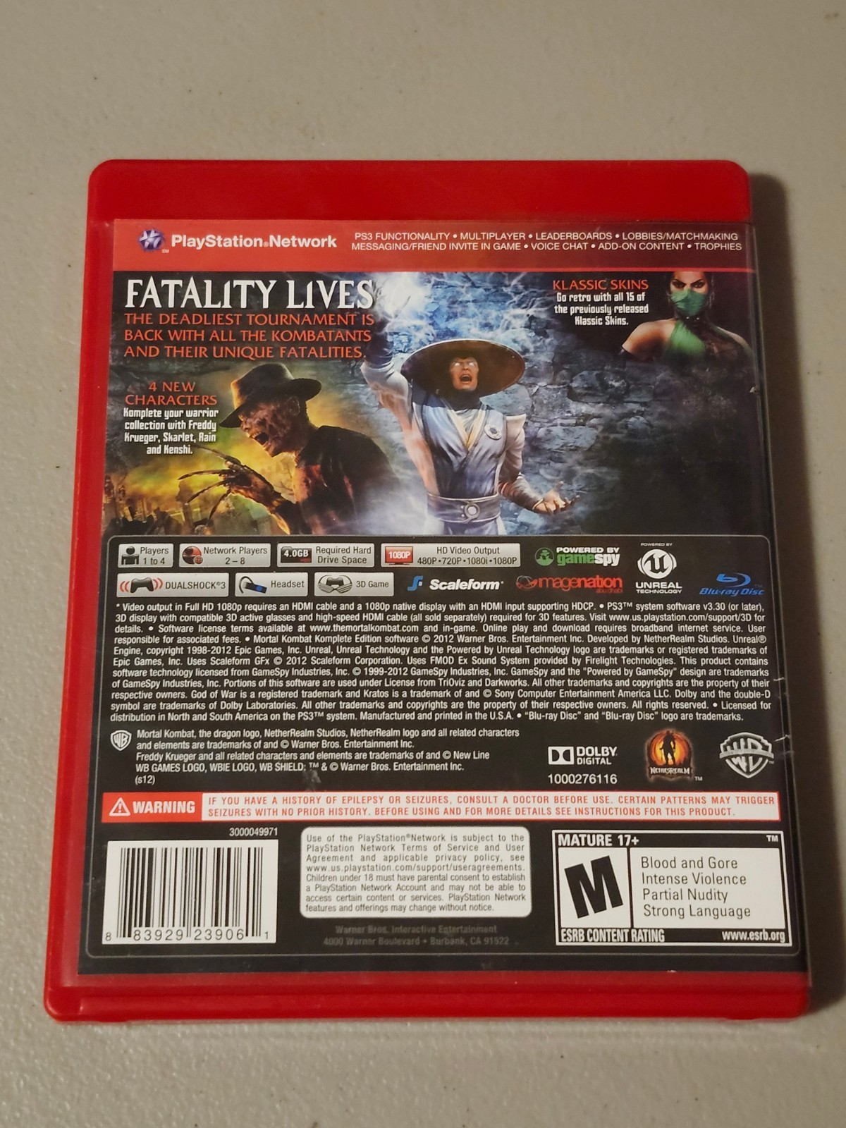 Mortal Kombat — Komplete Edition (Sony PlayStation 3, 2012) CIB