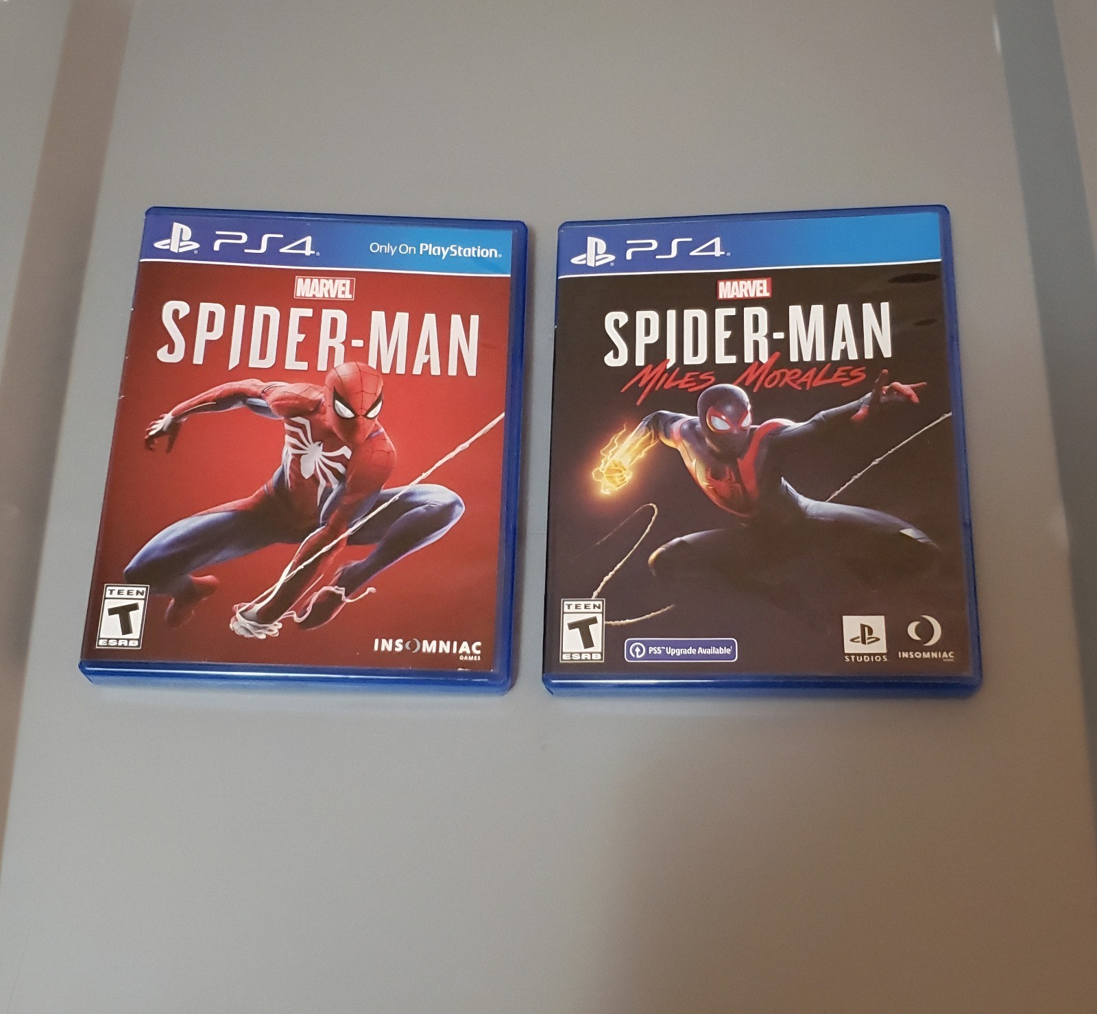 Marvel Spider-Man and Marvel Spider-Man Miles Morales PS4 CIB Tested & Works
