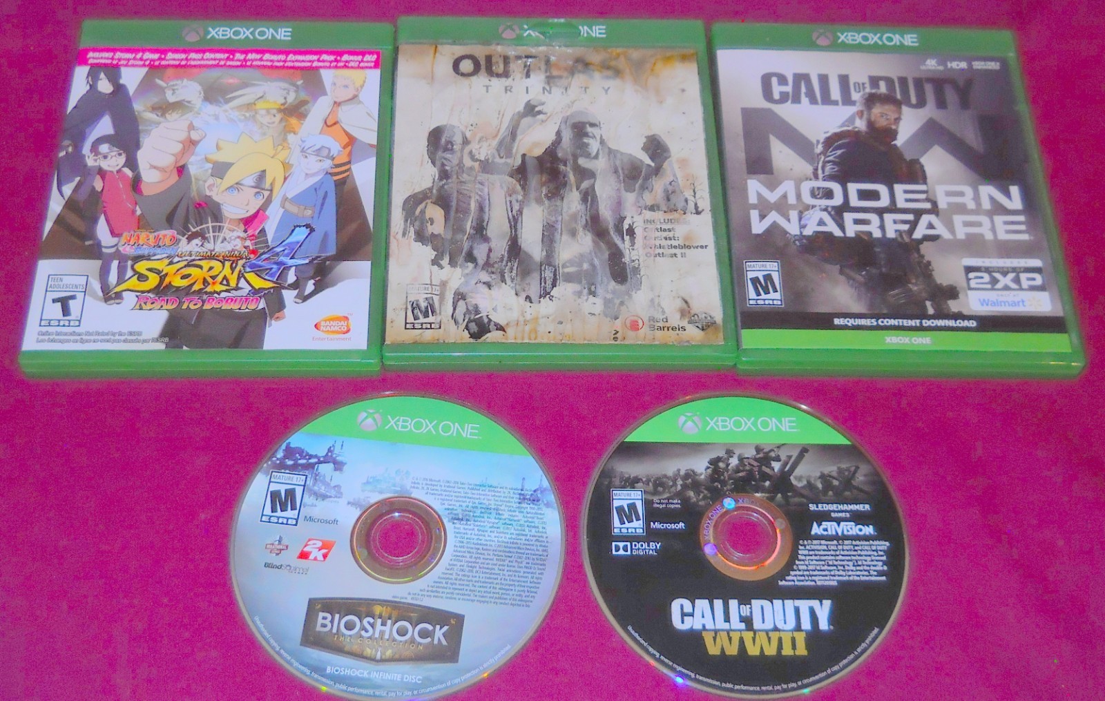 Xbox One Bundle 5: COD Modern Warfare, WWll, Outlast Trinity, Storm 4, Bio Shock