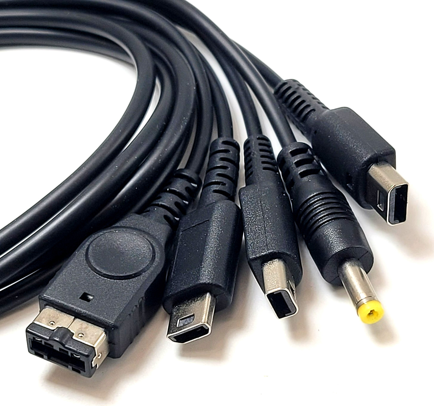 5-in-1 USB Charging Cable for DS Lite, GBA SP, DSi, 3DS, Wii U Game Pad Sony PSP