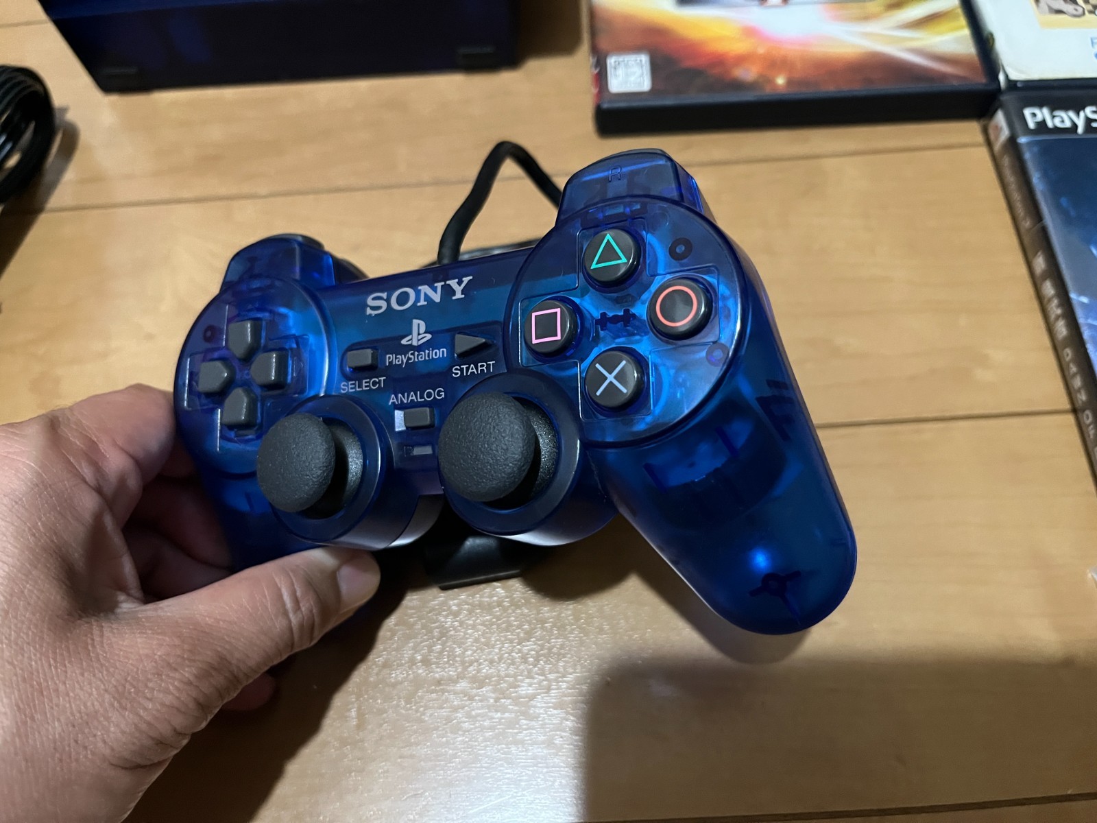Sony PlayStation 2 PS2 Console SCPH-37000 Ocean Blue Controller Cables 5 games