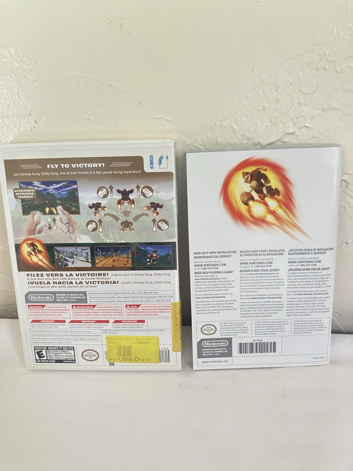 Donkey Kong Country Returns & DK Barrel Blast Nintendo Wii Tested Fast Free Ship