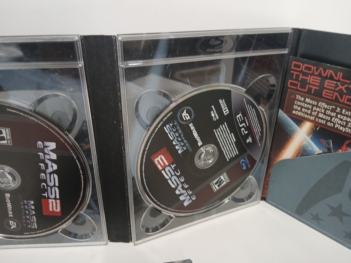 Sony PlayStation 3 PS3 TESTED Mass Effect Trilogy 1 2 3 W/ Slip Cover Mint Discs