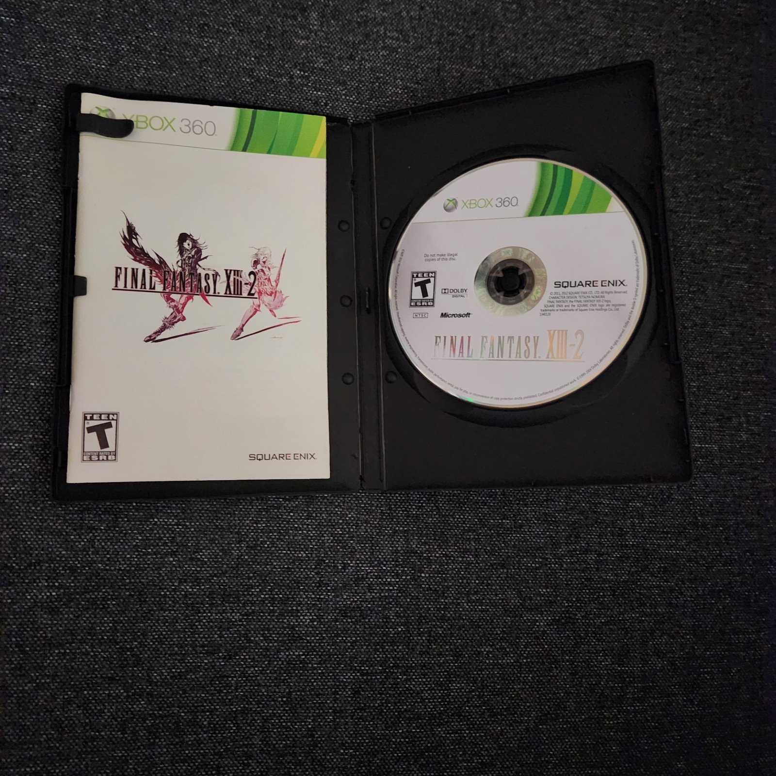Final Fantasy XIII-2 (Microsoft Xbox 360, 2012) Not Orig Case W Slight Dmg
