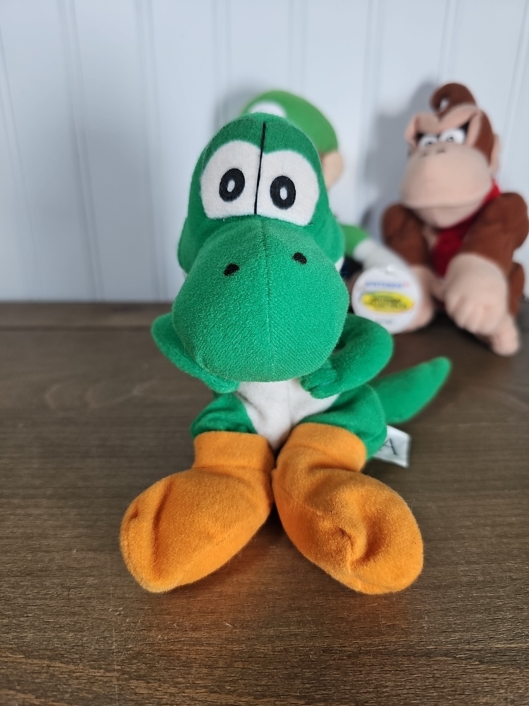 Vintage Nintendo 64 Luigi, Yoshi & Donkey Kong Beanbag Plush (BD&A, 1997)