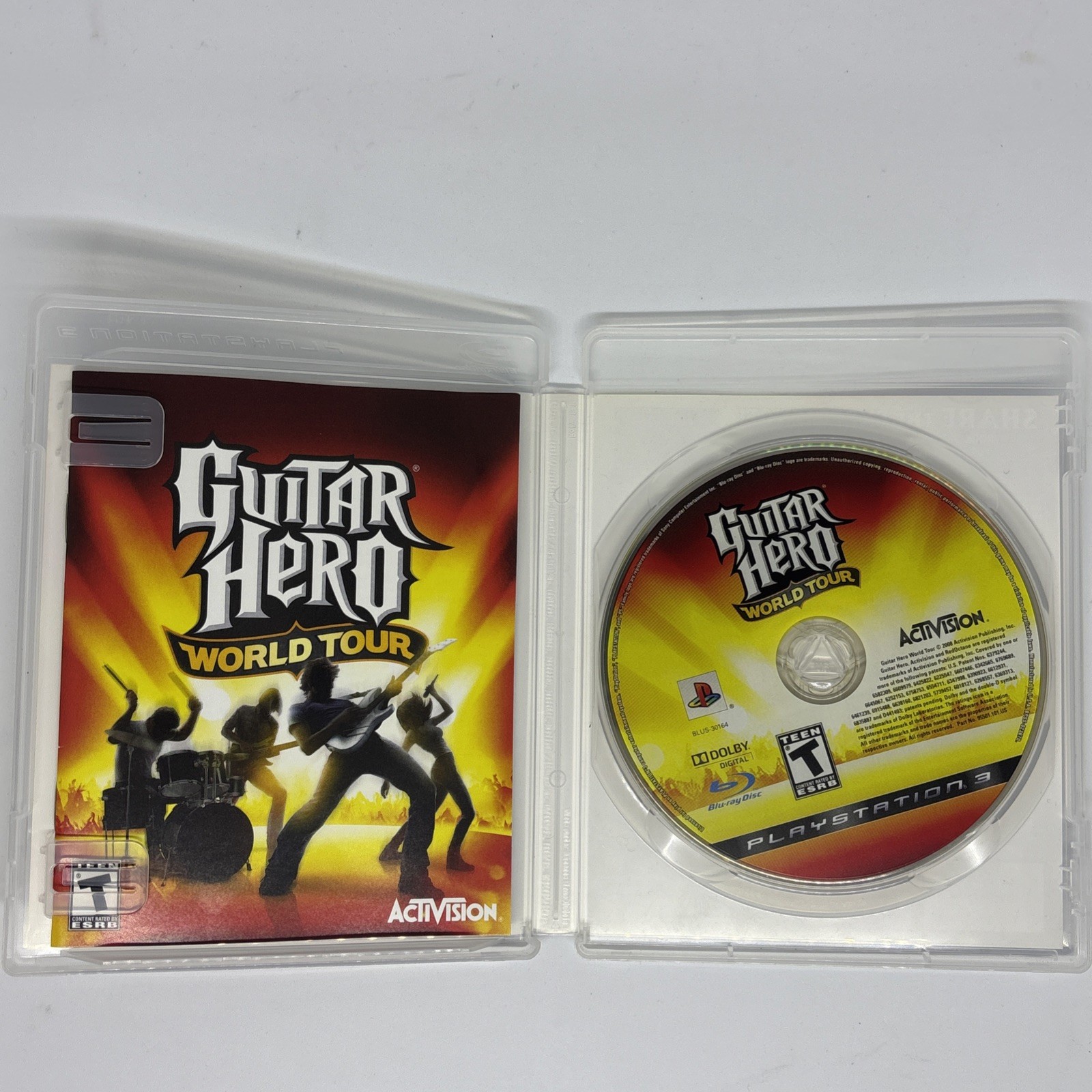 Guitar Hero: World Tour (Sony PlayStation 3, 2008) manual included