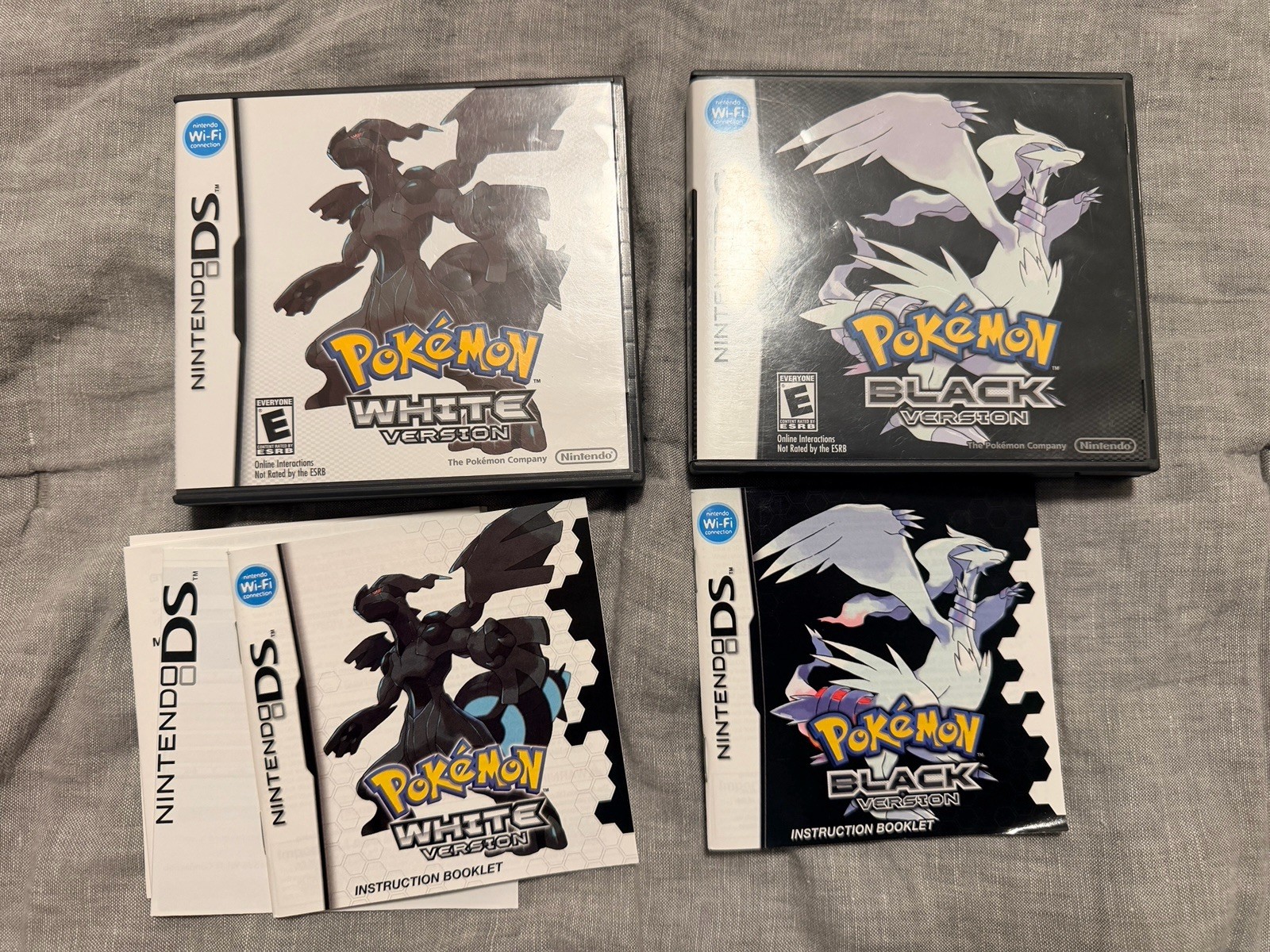 Pokemon White + Black Nintendo DS Replacement Case Only NO GAMES – Bundle