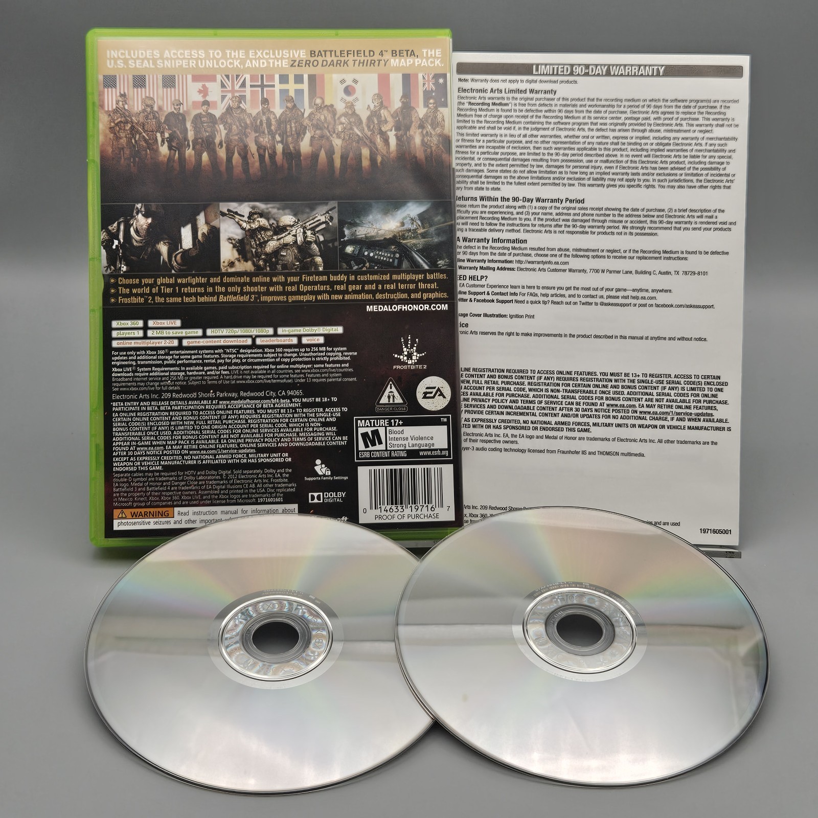 Medal of Honor Warfighter Xbox 360 Limited Edition Complete Excellent Refurb