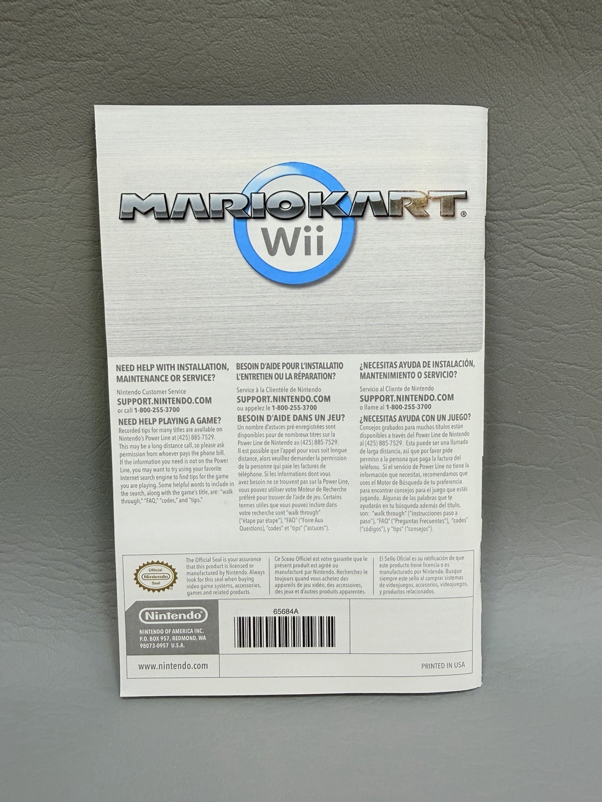 Mario Kart Wii (Nintendo, 2008) CIB Complete Near Mint + 1yr Warranty
