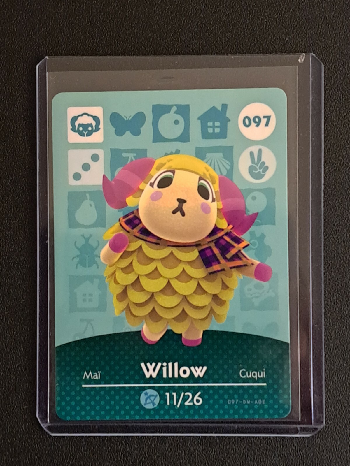 Willow – 97 – 097 – Series 1 – Authentic Animal Crossing Amiibo Card