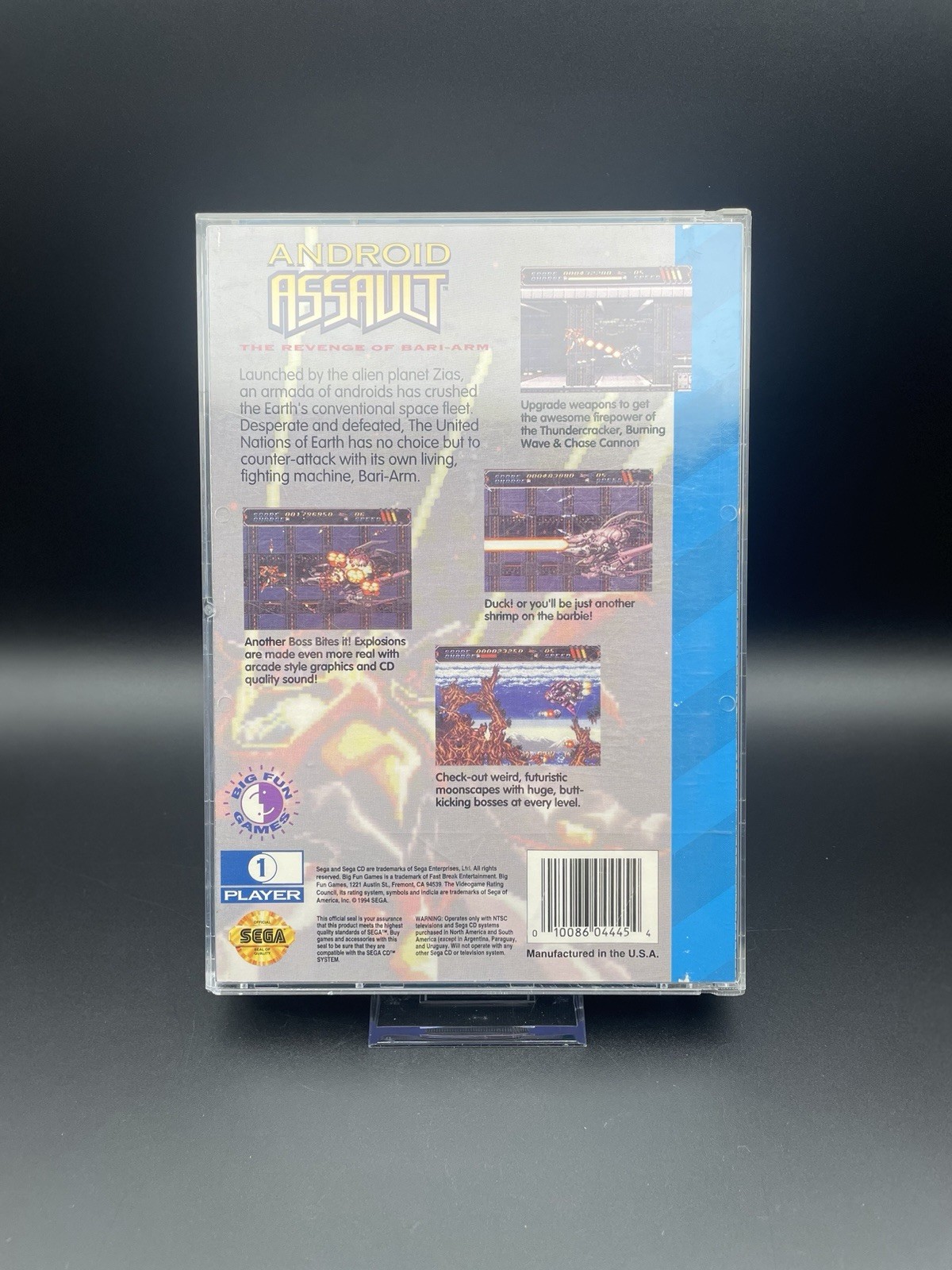 Android Assault: The Revenge of Bari-Arm (Sega CD) Complete – Tested – Authentic