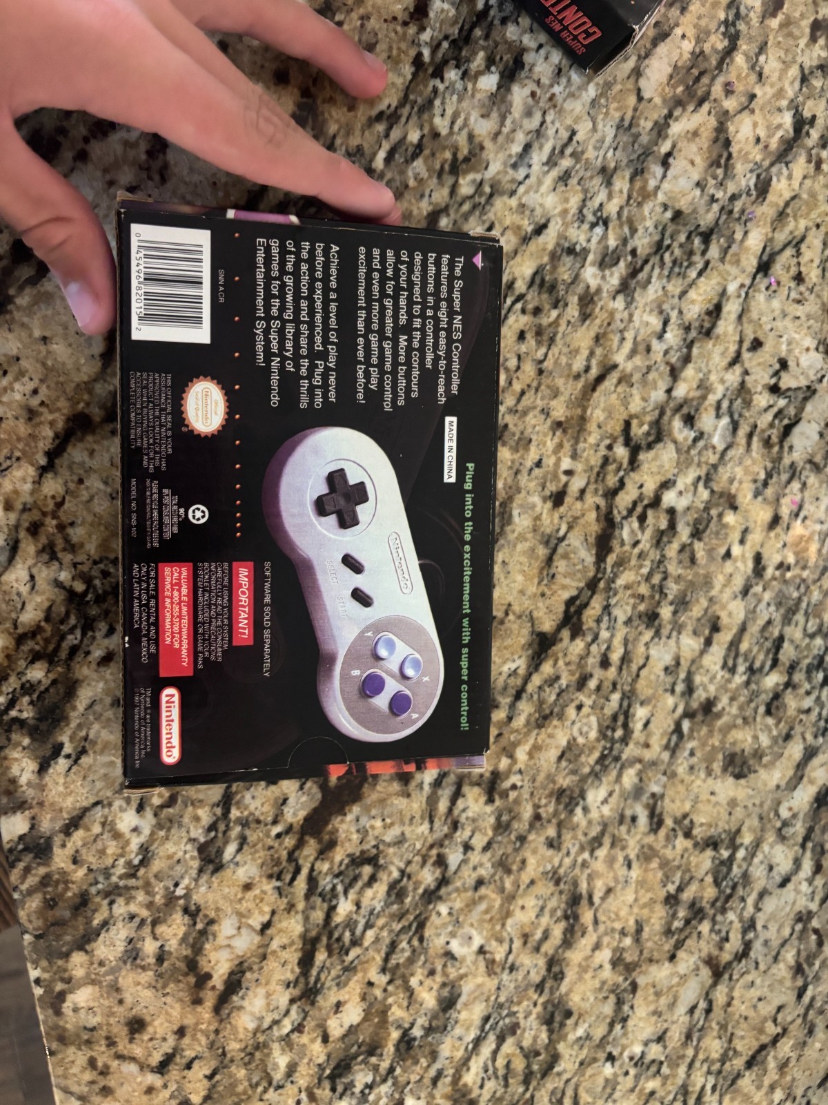 mario and yoshi snes controller in box never taken out of wrapper