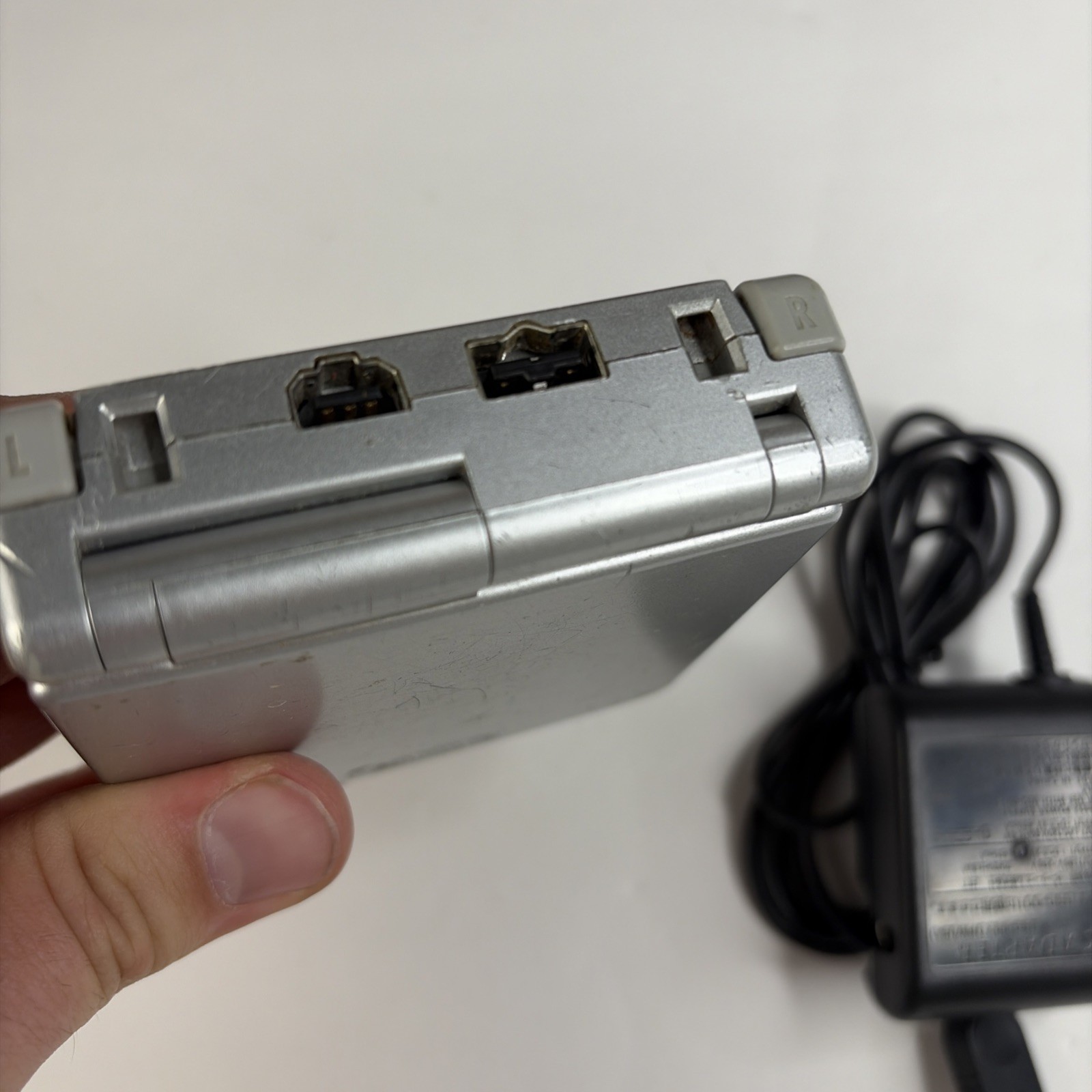 Gameboy Advanced sp GBA Platinum Silver Ags-001 Tested US Model