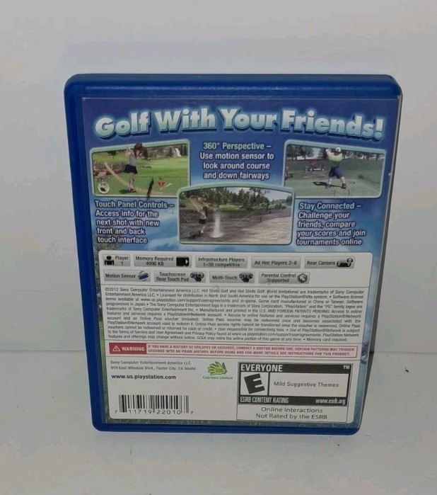Hot Shots Golf World Invitational PS Vita – Mint Condition – Tested Working