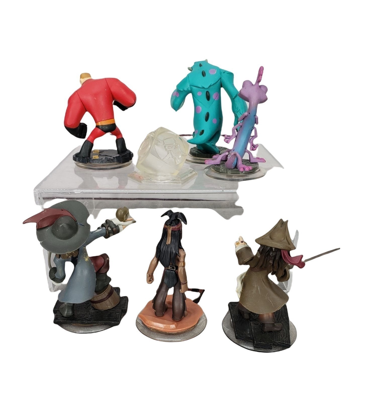Disney Infinity Figures Lot Of 7 Featuring The Incredibles Pirates Of The Caribb