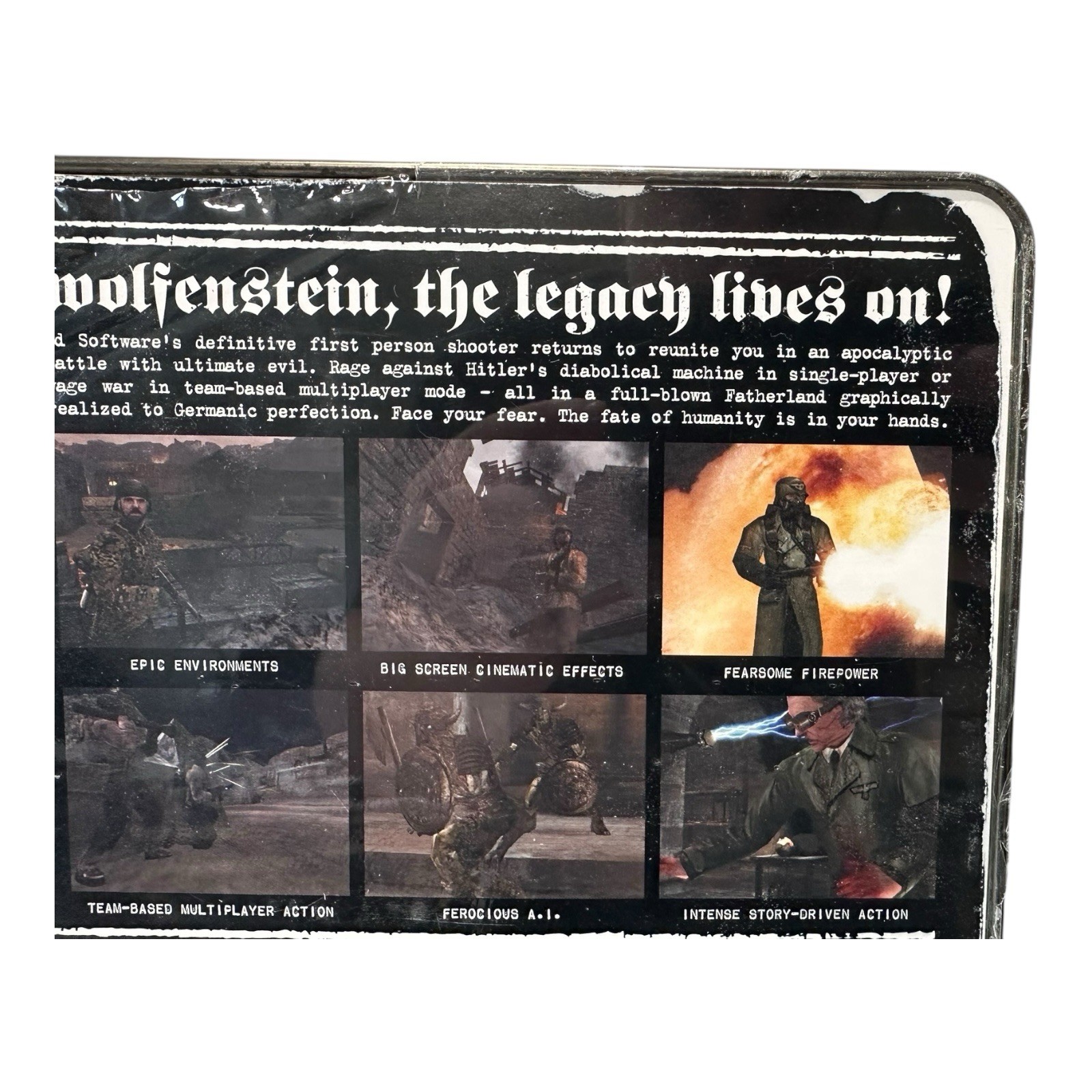 Return to Castle Wolfenstein: Limited Edition (PC 2001) NEW SEALED METAL BOX TIN