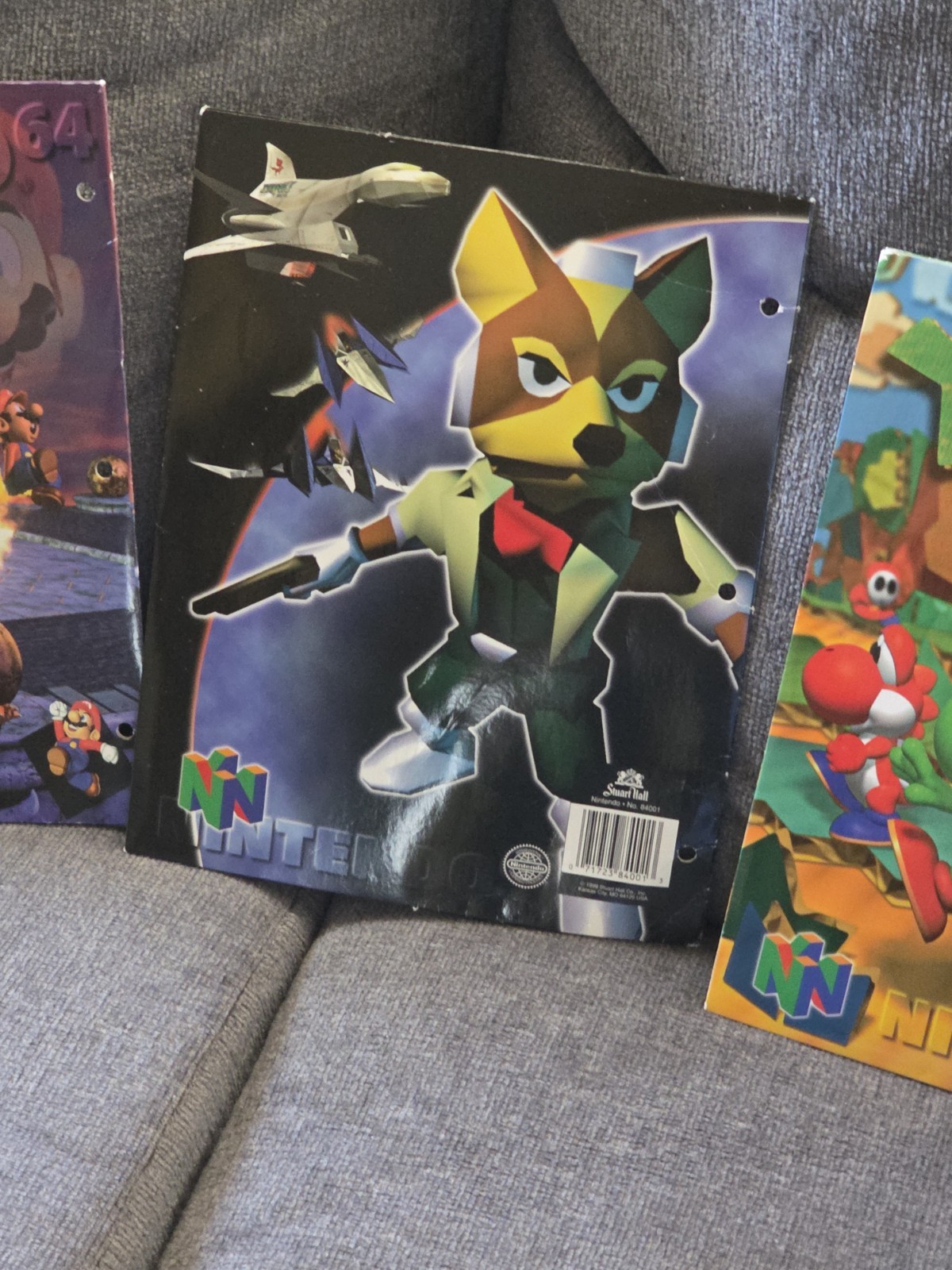 Vintage Nintendo 64 Folders Lot – Mario 64, Yoshi, Star Fox – 90s N64