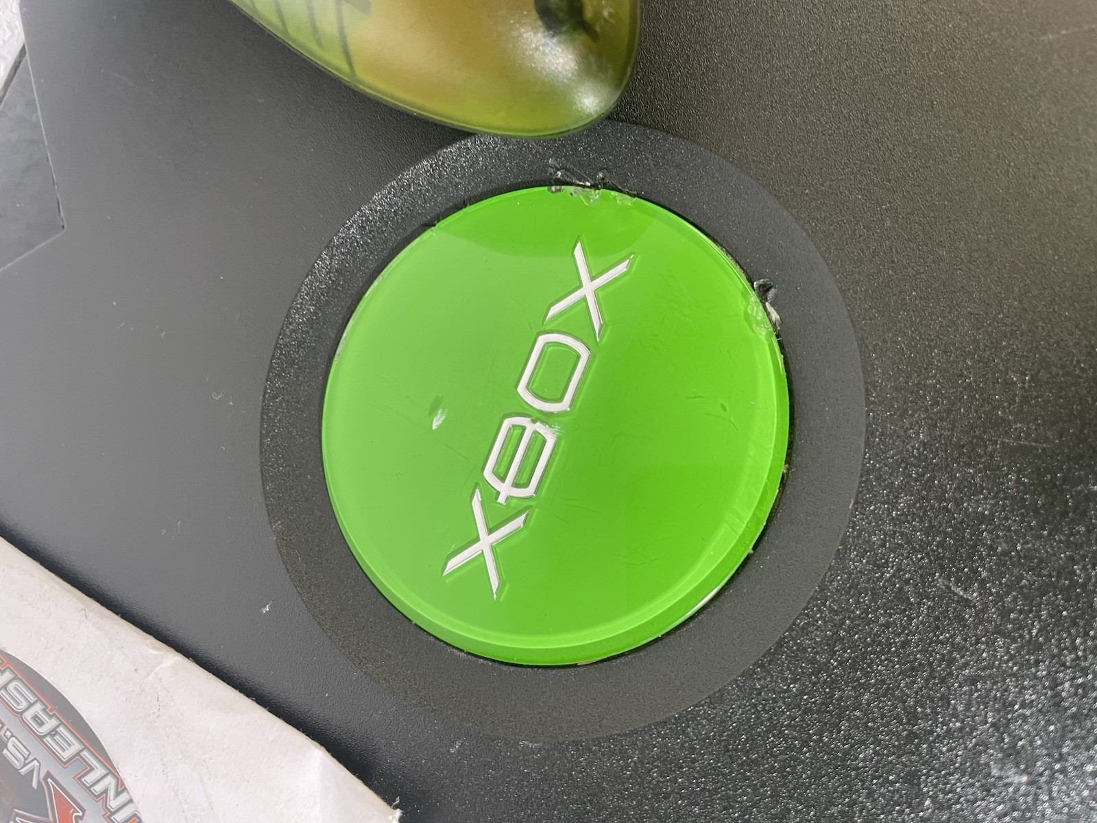 Xbox Original Console Microsoft Black w/ Green Controller AV Power READ TESTED