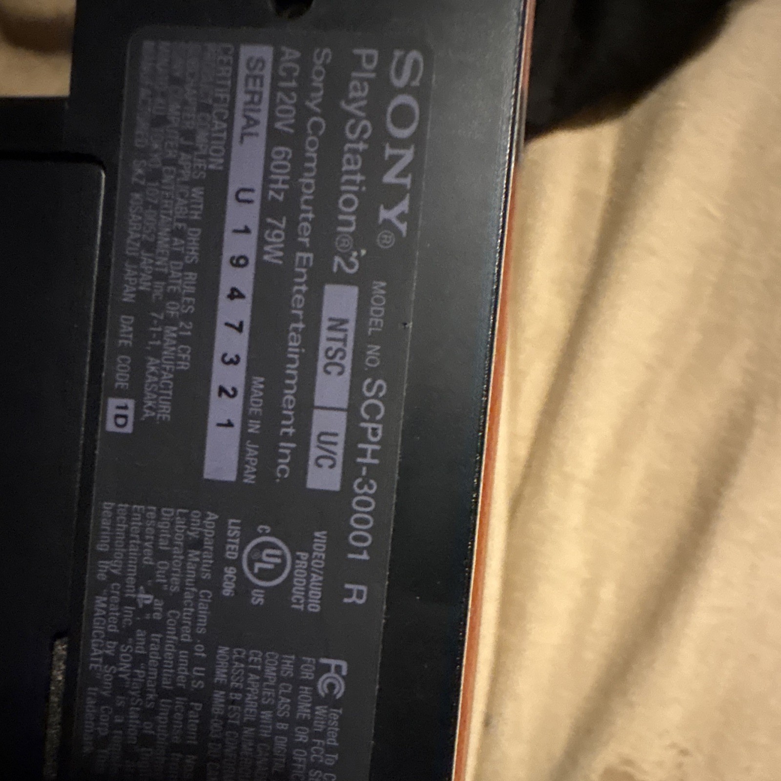 Sony PlayStation 2 Console SCPH-30001 R NTSC-U/C Scarface exclusive DVD