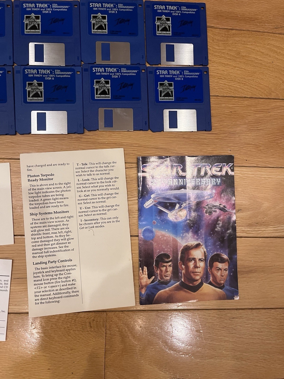 Star Trek 25th Anniversary PC Game Interplay 3.5″ Floppy Disks Big Box IBM Tandy