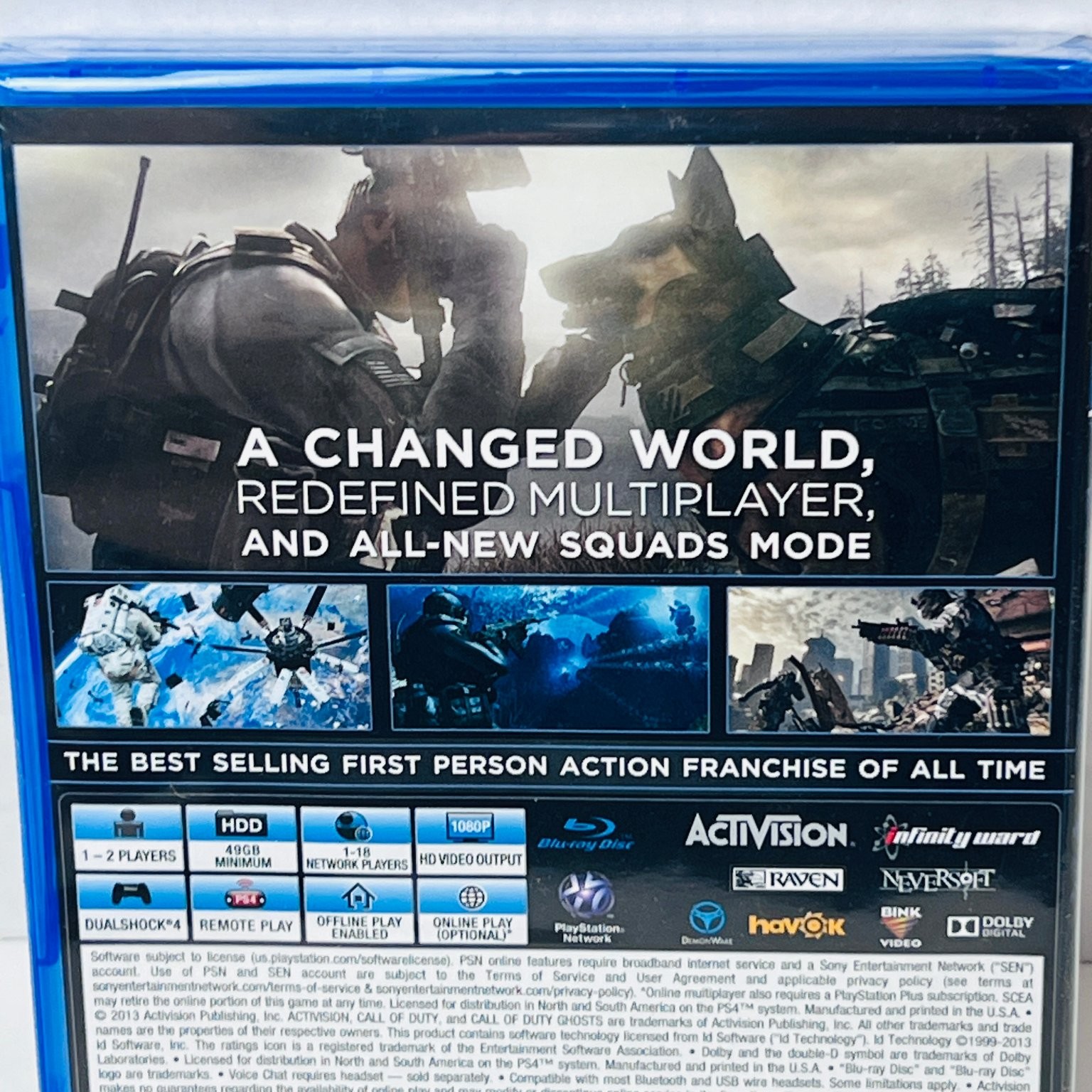 Call of Duty Ghosts PS4 PlayStation 4Video Game First Person Shooter Multiplayer