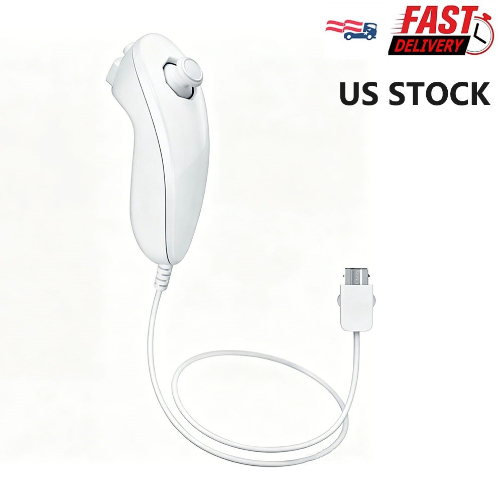 Wii Nunchuck White For Nintendo Video Game Controller Remote For Wii & Wii U