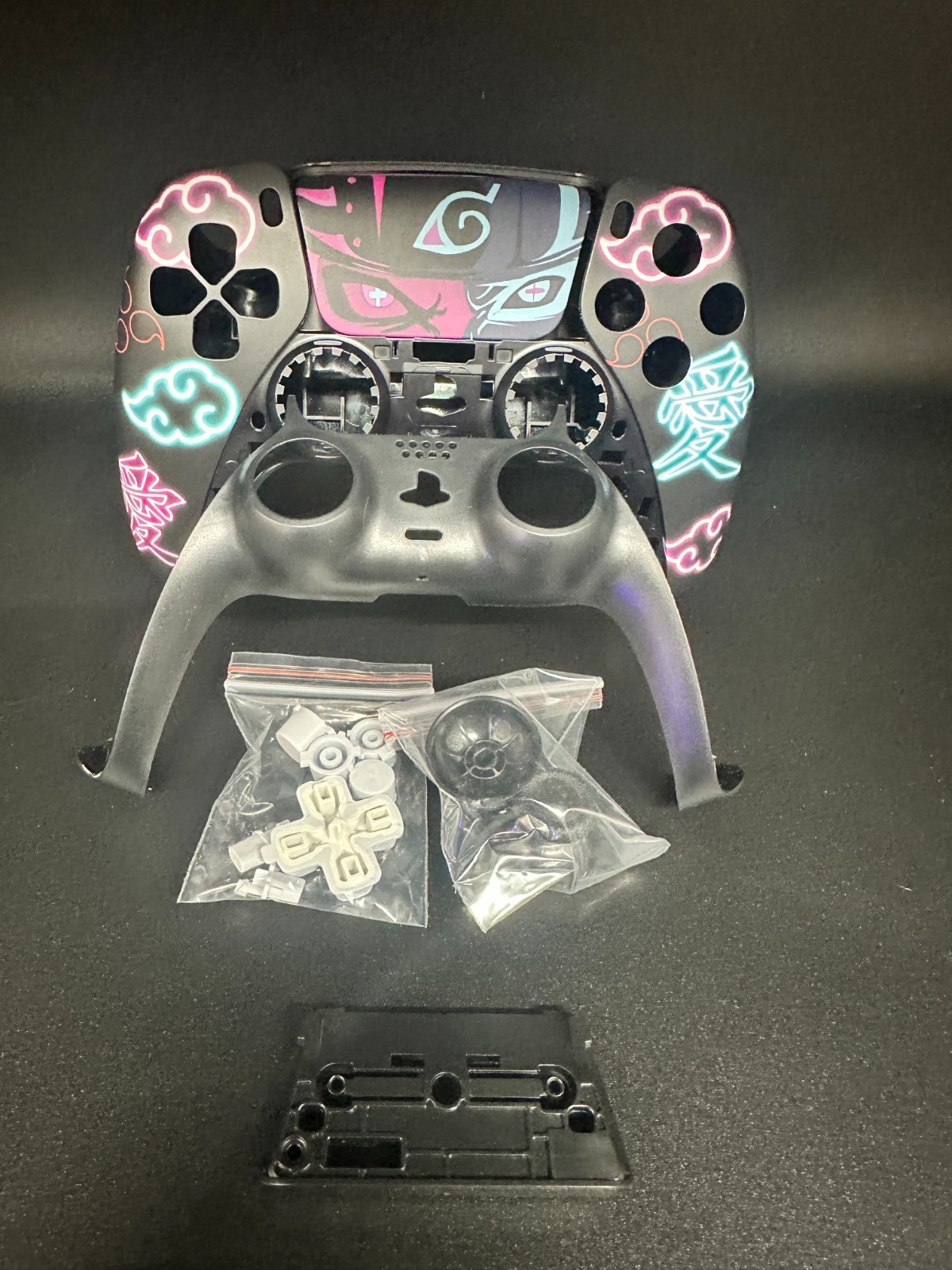 Neon Ninja Glow PS5 Controller Shell Kit | DualSense Faceplate + Cyberpunk Anime