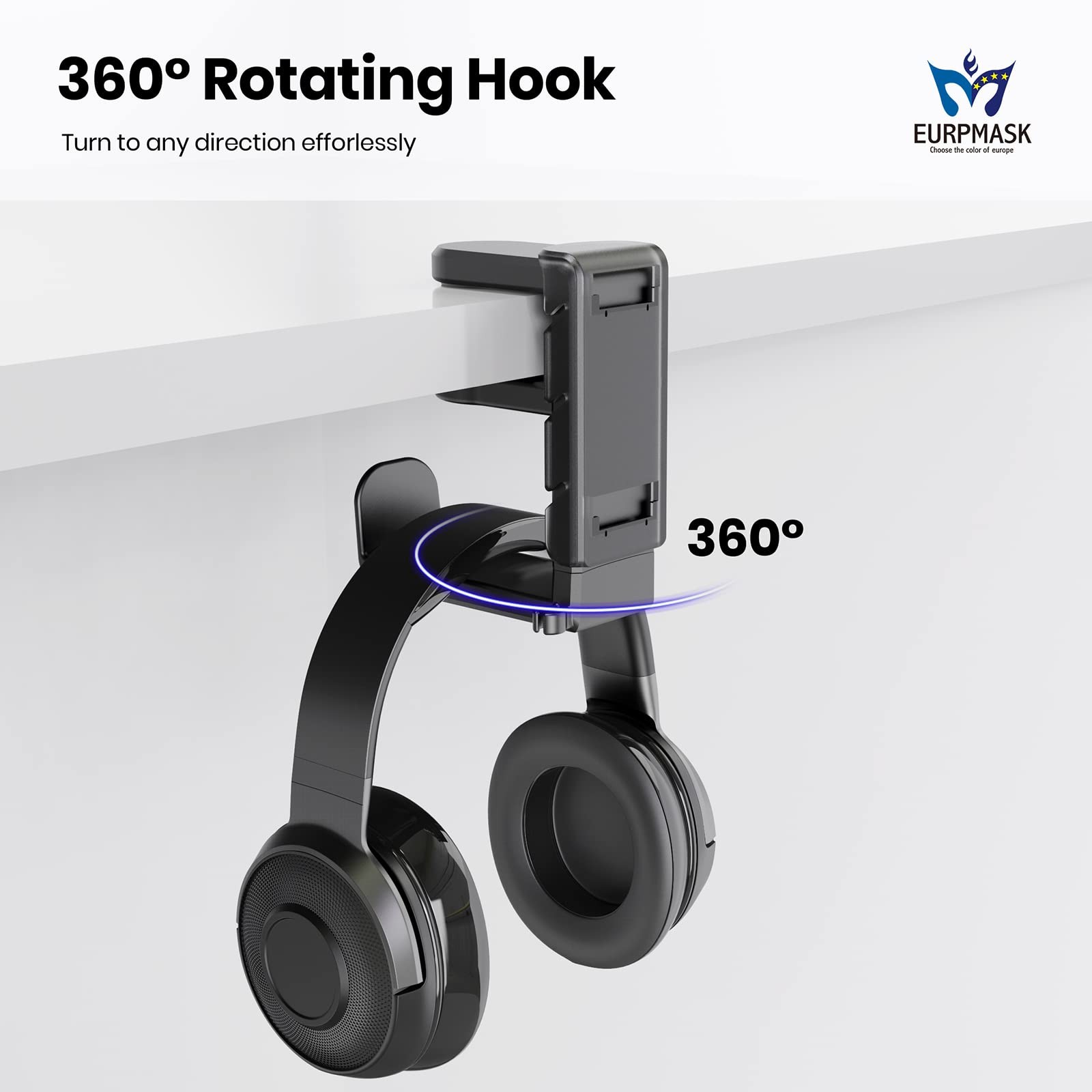 3-in-1 PC Gaming Headset&Controller Holder – EURPMASK Headphone Stand Black