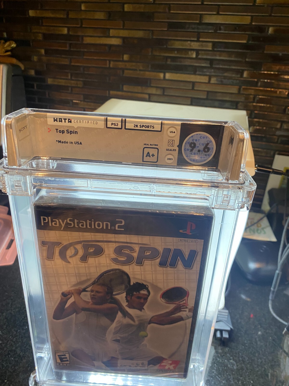 2003 Top Spin Sony Playstation 2 PS2 WATA Graded 9.6 A+ Roger Federer RC Game