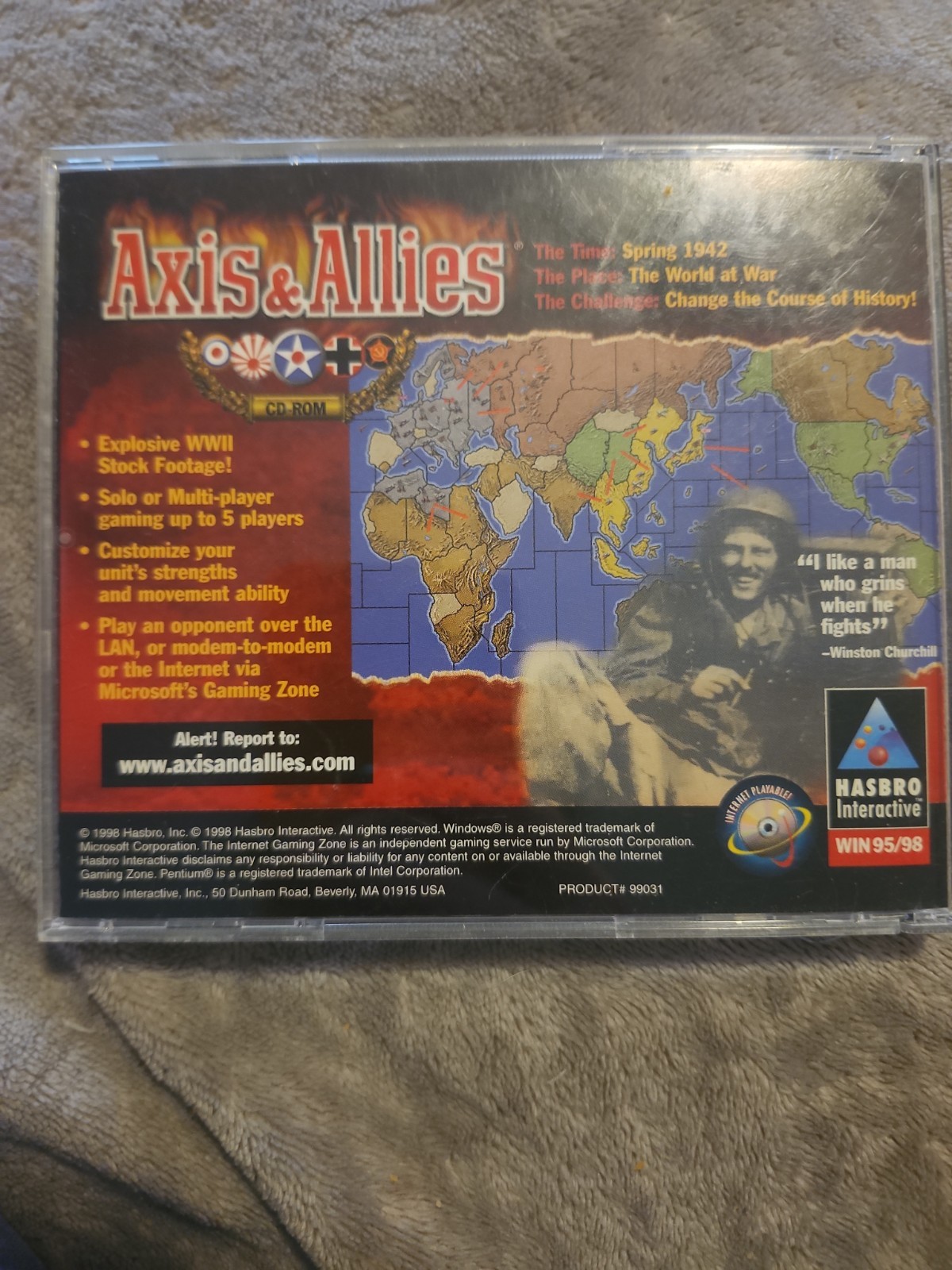 Axis & Allies: Iron Blitz Edition (PC, 1999) Windows 95/98 Cd-rom Only Cd 2lot