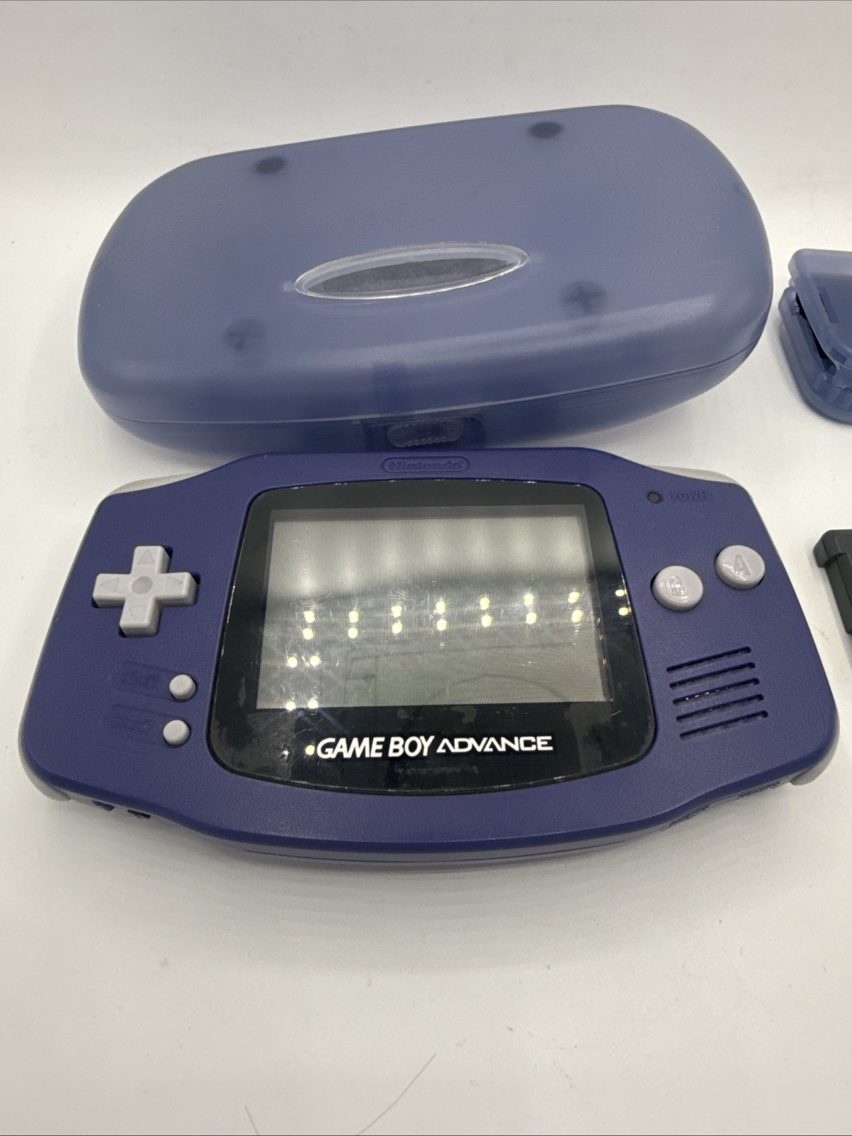 Nintendo Game Boy Advance Handheld System Indigo AGB-001, Case, and DragonBall Z