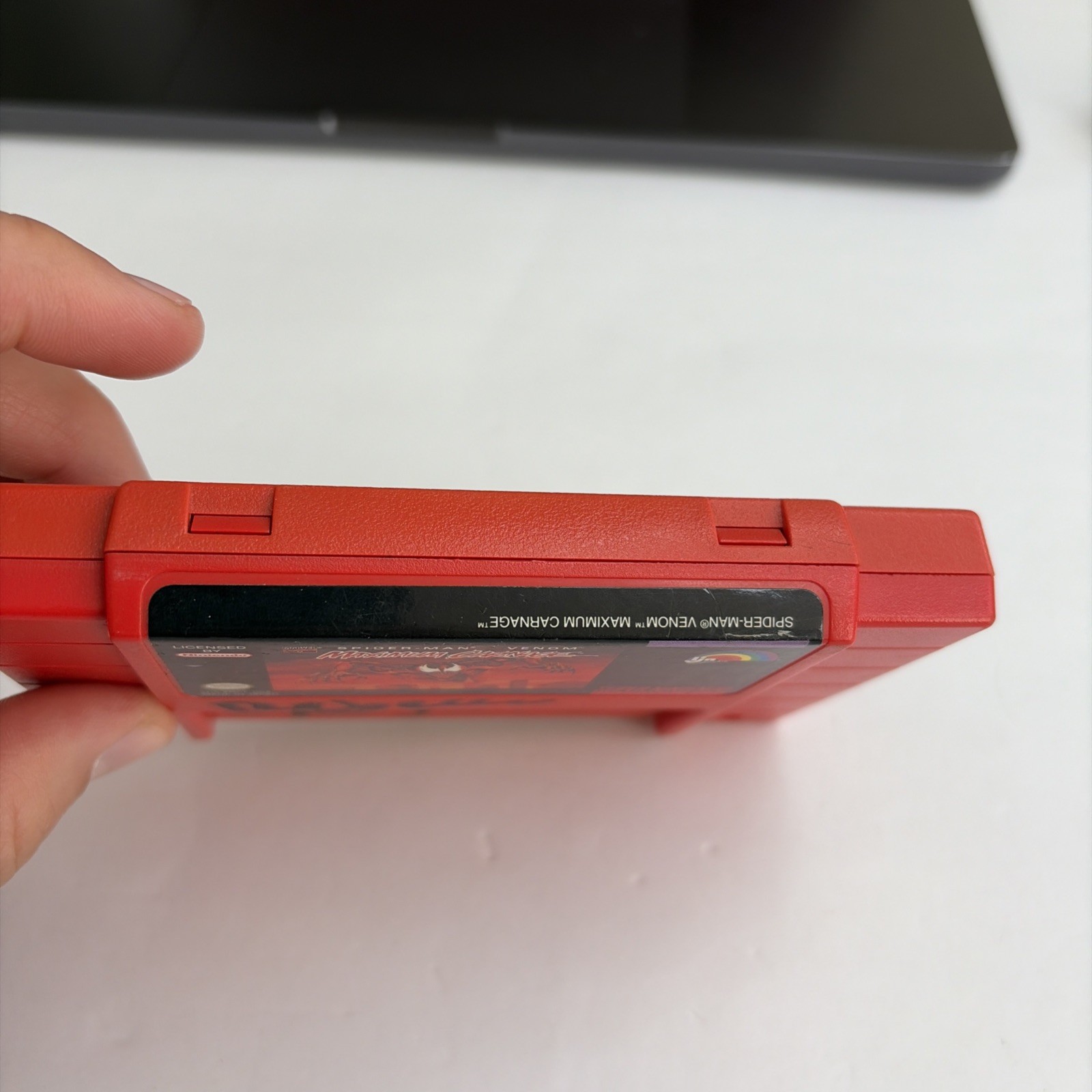 Spider-Man Venom: Maximum Carnage (Super Nintendo SNES, 1994) Red Cartridge
