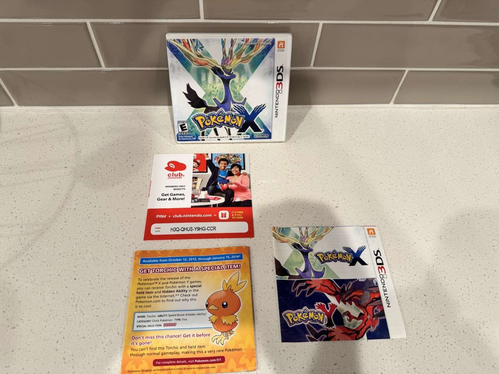 EMPTY CASE Pokémon X Nintendo 3DS COMPLETE W/ MANUAL AUTHENTIC POKEMON