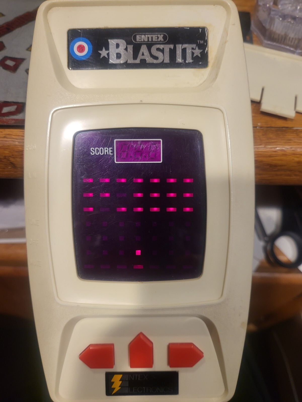 Entex Blast it Vintage 1980 LED Handheld Electronic Game – RARE TESTED WORKING