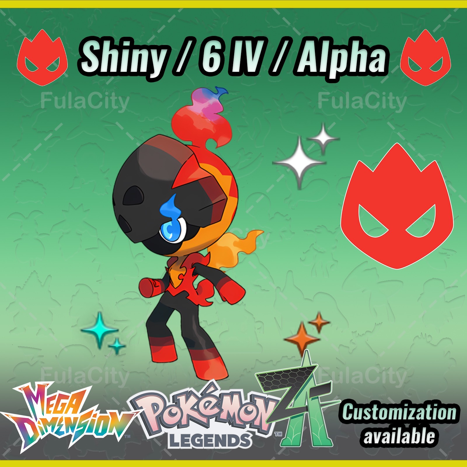 Charcadet ❗❗❗ Alpha Shiny ❗❗❗ Pokemon Legends ZA ⚫ 6 IV 🟢 @ Any item