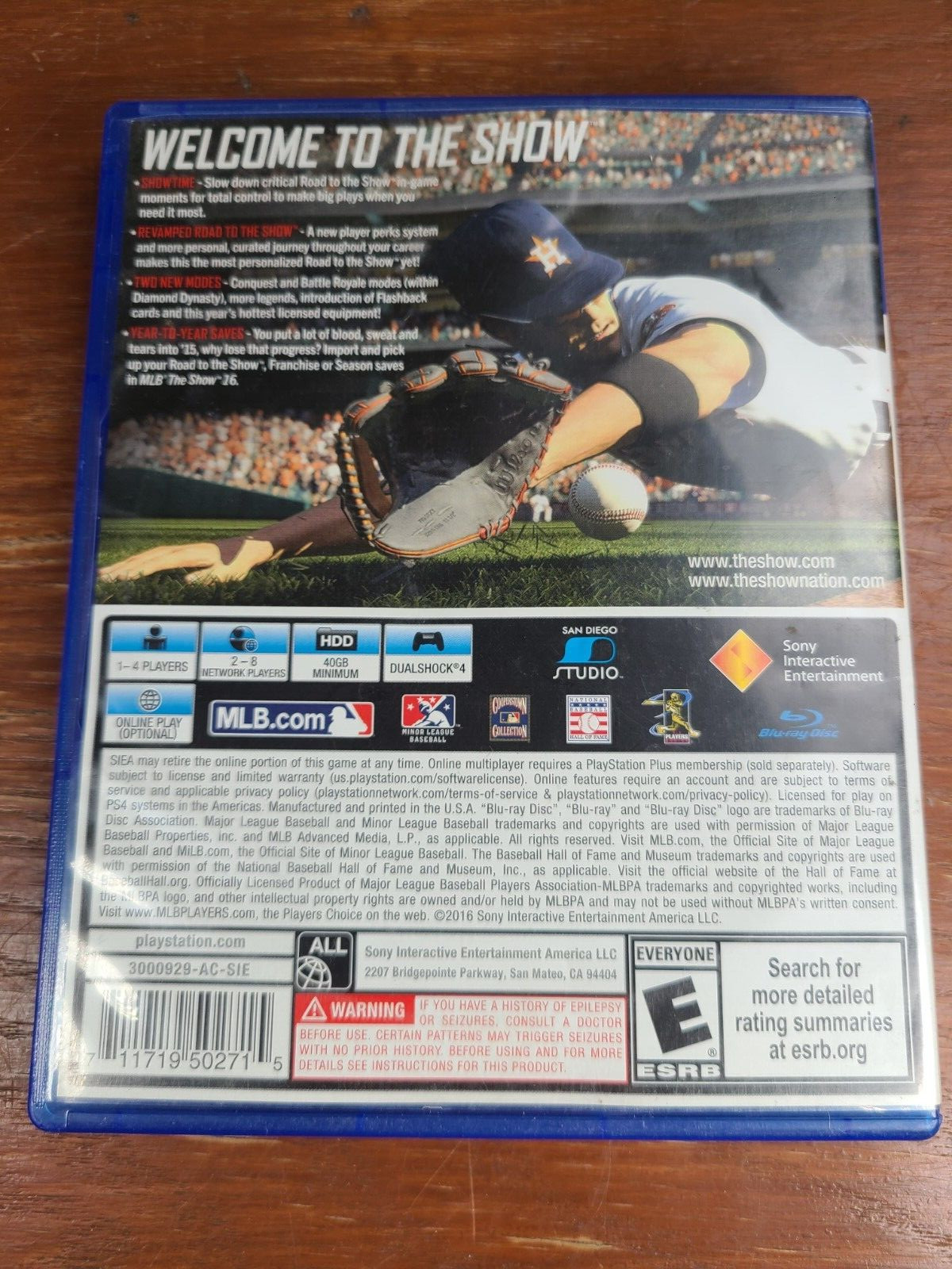 MLB 16 The Show (PlayStation 4 PS4, 2015) Tested + Working