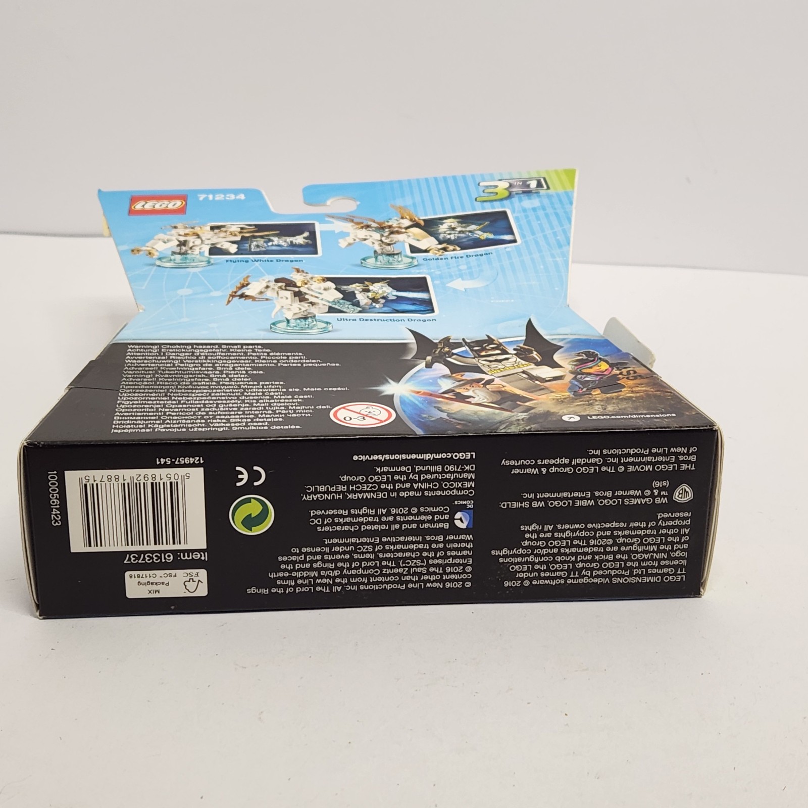 Lego Dimensions Ninjago Sensei Wu & Flying White Dragon Fun Pack New 71234