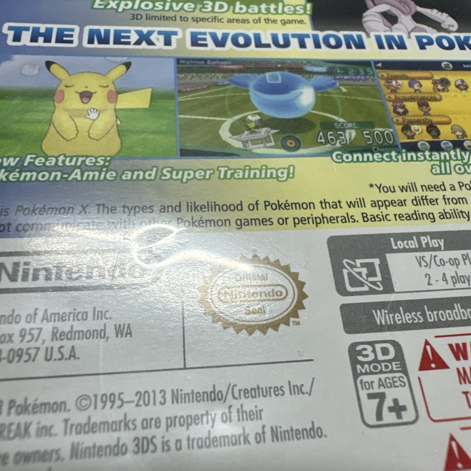 Pokémon X (Nintendo 3DS) Complete CIB Clean Tested Working
