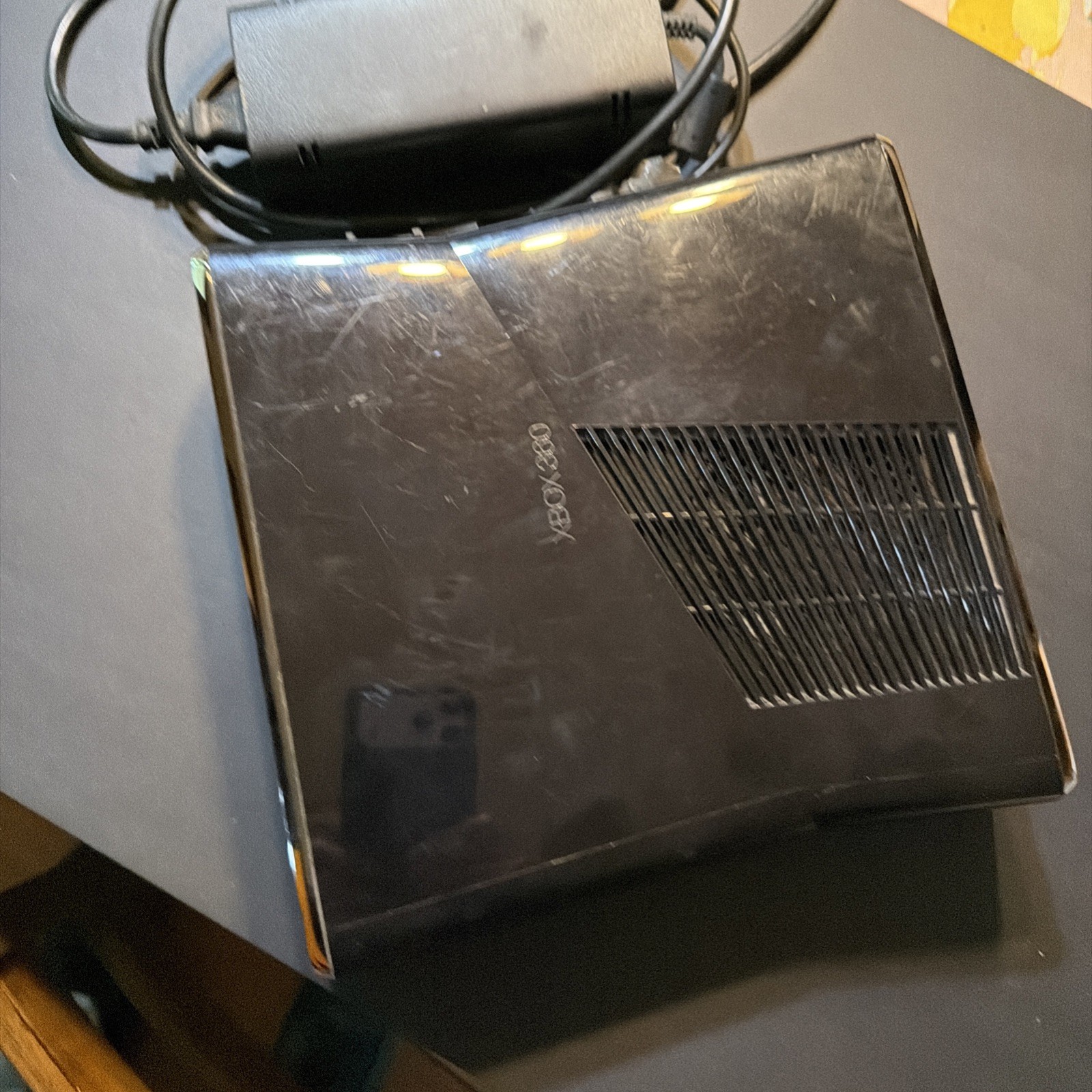 xbox 360 slim 250gb console With Pwr Cord. Tested