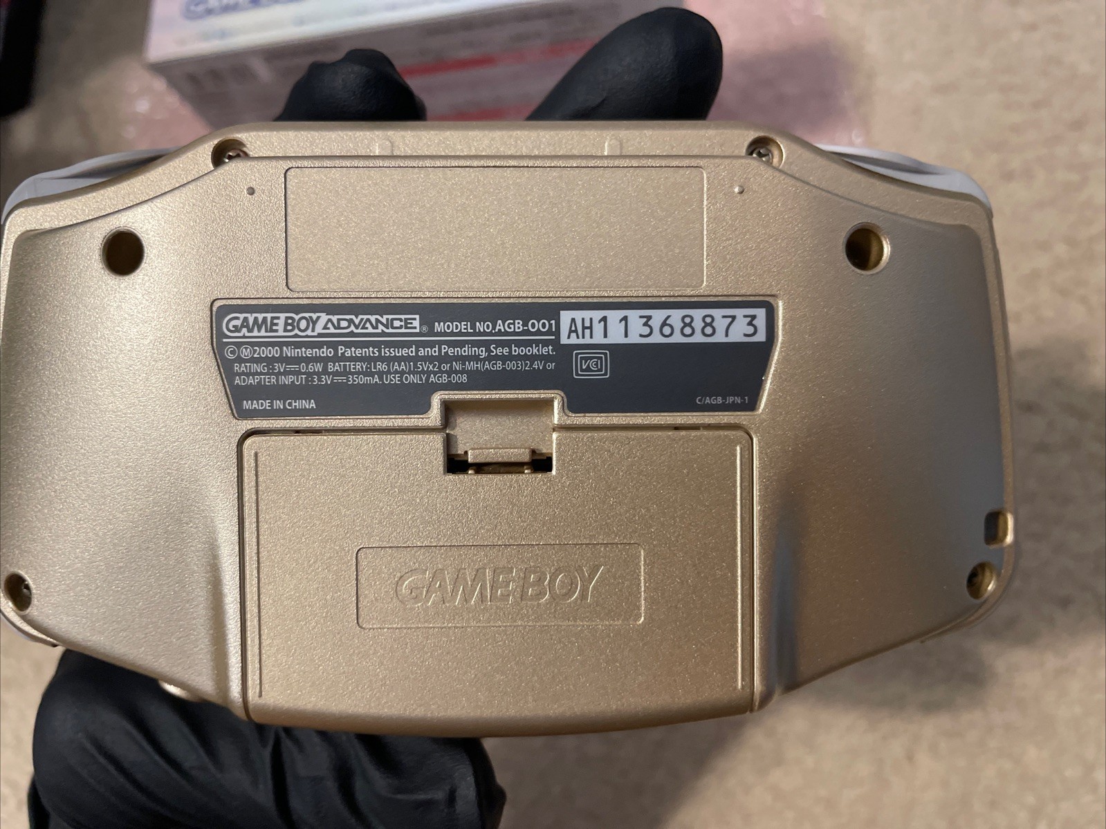 Nintendo Game Boy Advance GBA iPS V3 Backlight Backlit LCD Console Gold