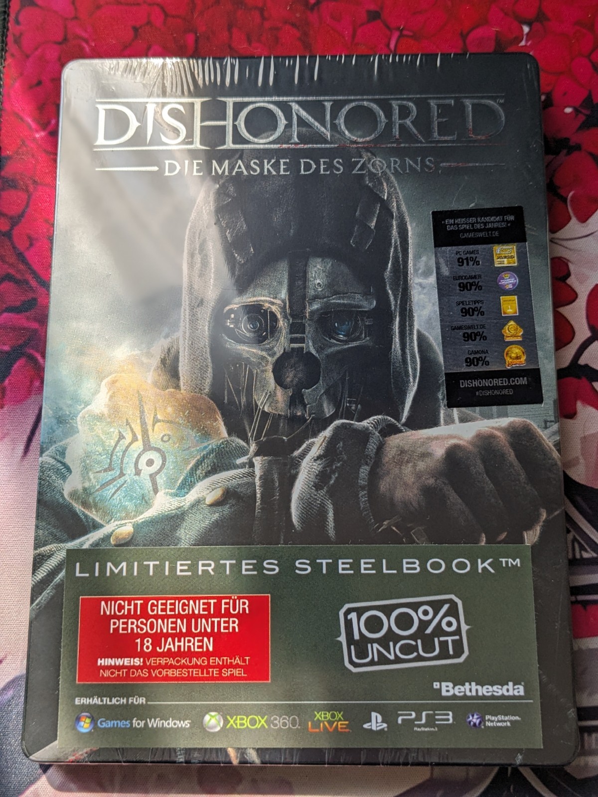 Dishonored G1 Steelbook, Sealed & Brand New, German Exclusive, Korvo Mask, RARE