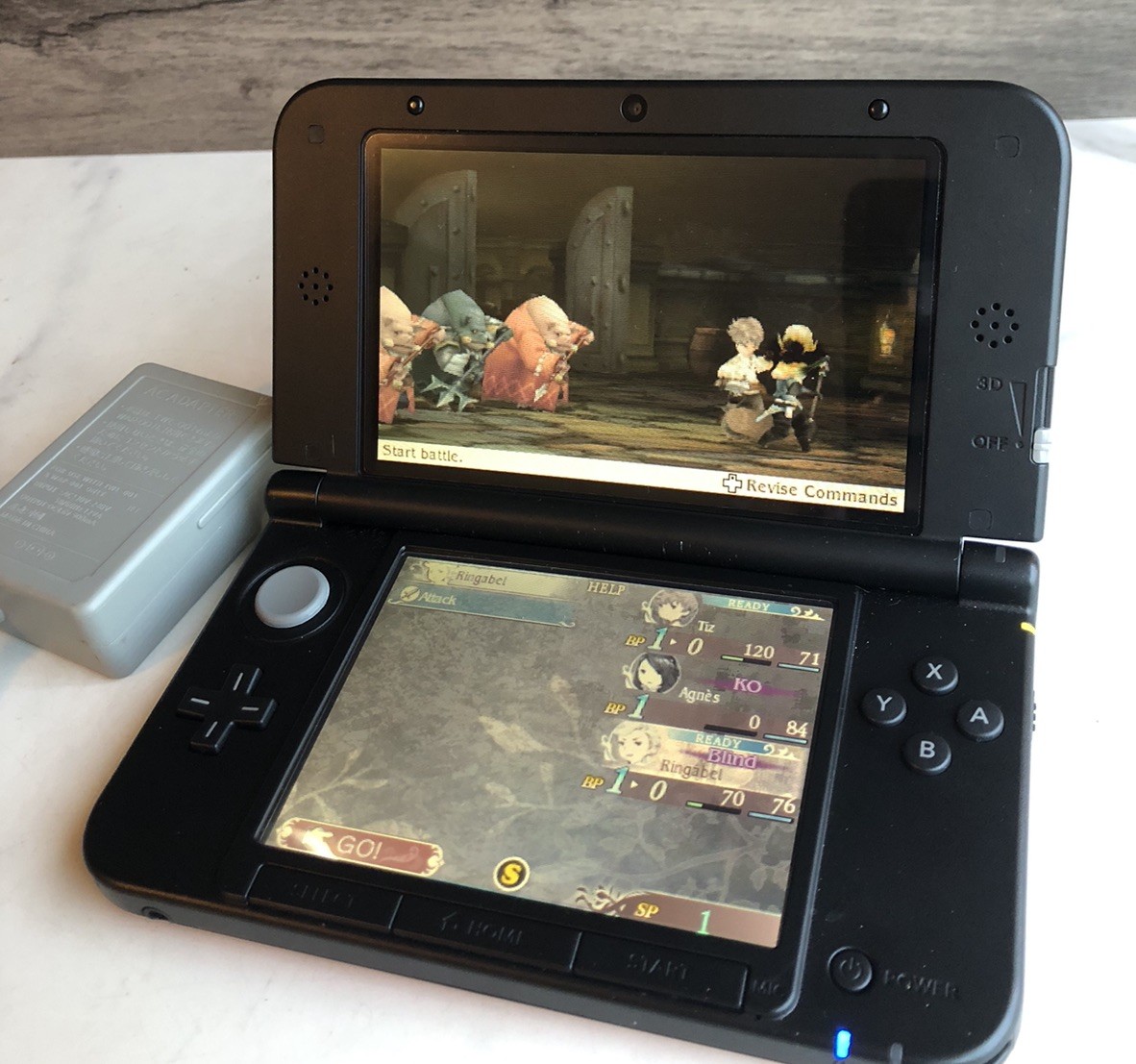 Nintendo 3DS XL Red Console SPR-001 US Pokémon Case Stylus Bravely Default
