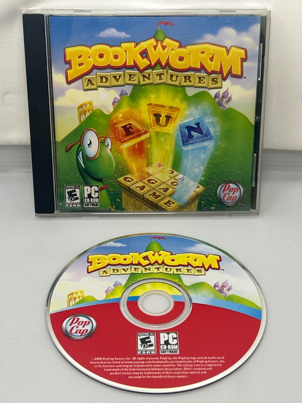 Bookworm Adventures Pop Cap Computer Word Game PC CD-ROM 2006