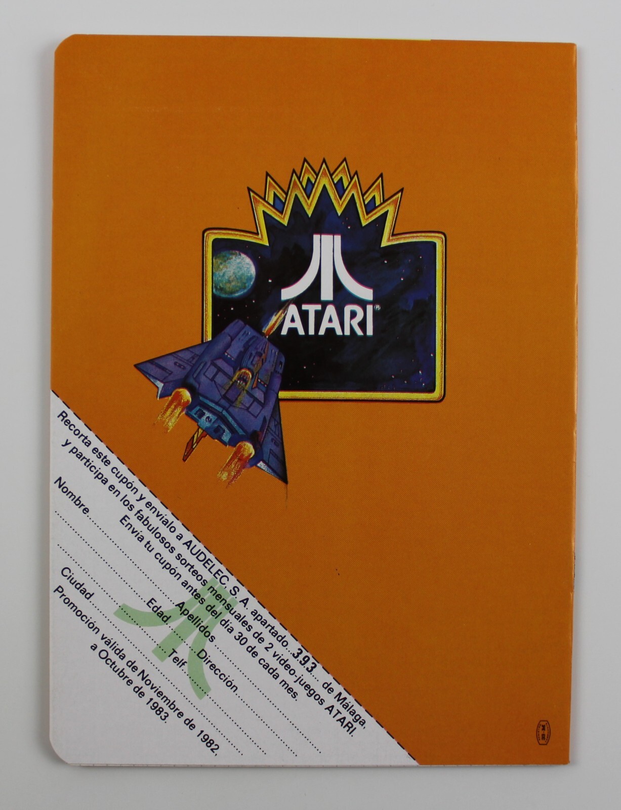 1982 ATARI YAR’S REVENGE School Notebook 8.5″ x 6″ Spain Vintage Unused V. RARE