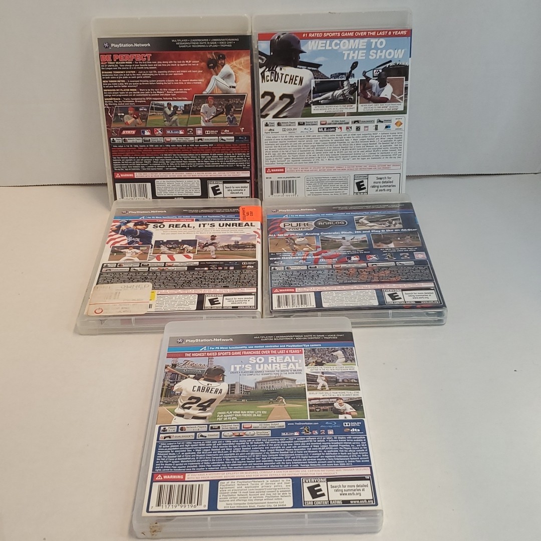 Playstation PS3 Game Lot Of 5 MLB The Show 11 12 13 14 Baseball Lot 2K12