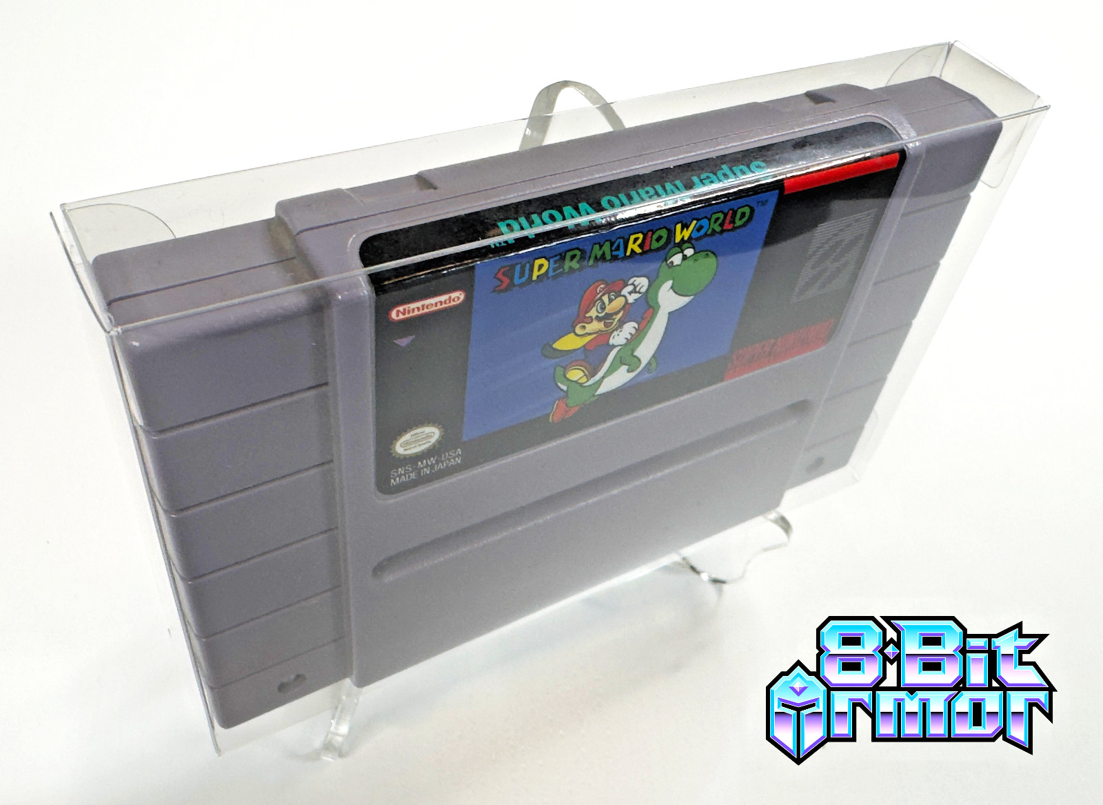 10 Cartridge Protectors for Super Nintendo SNES Cart Game Clear Display Case