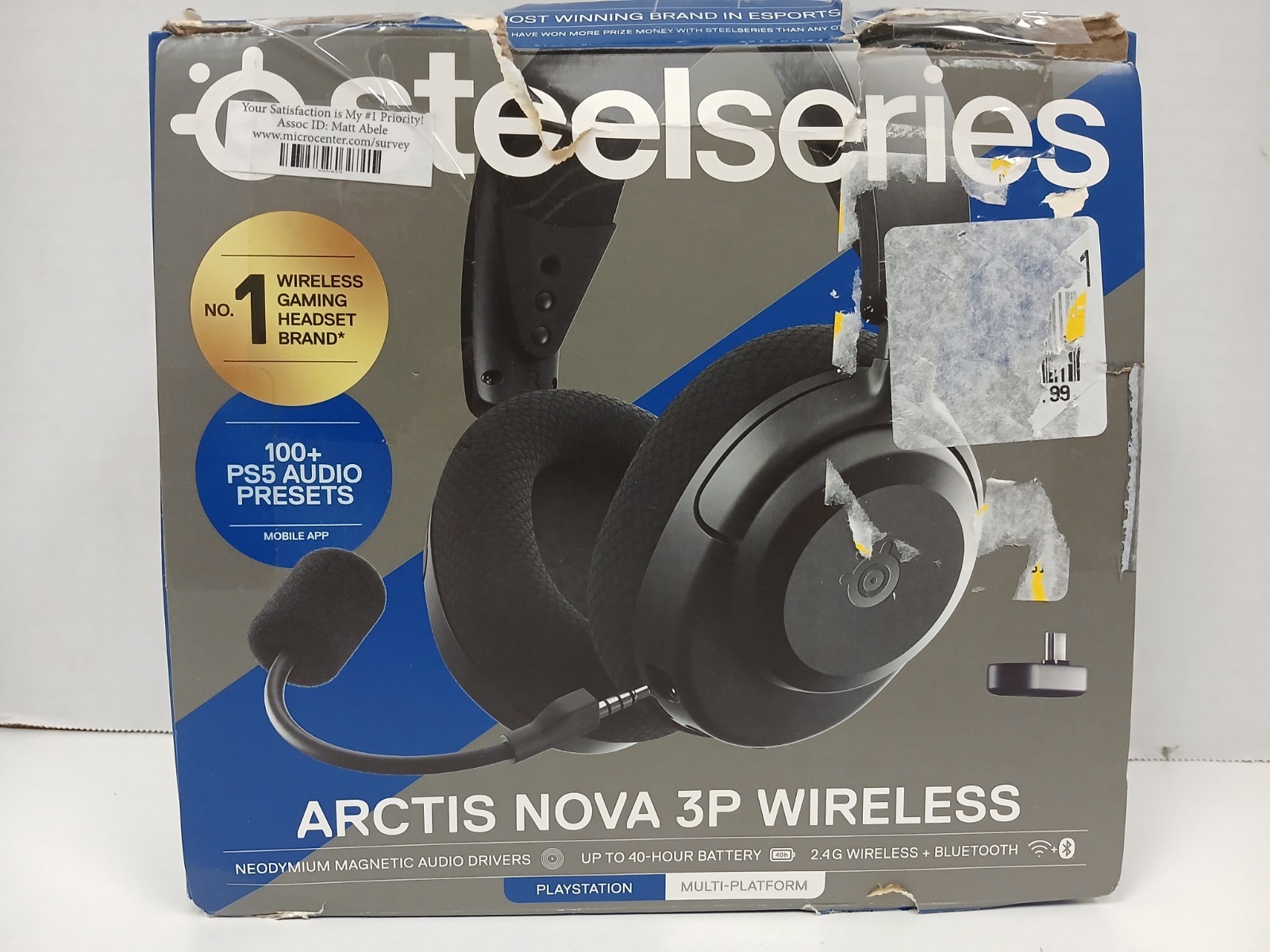 SteelSeries Arctis Nova 3P Wireless Gaming Headset For Playstation *NO DONGLE*
