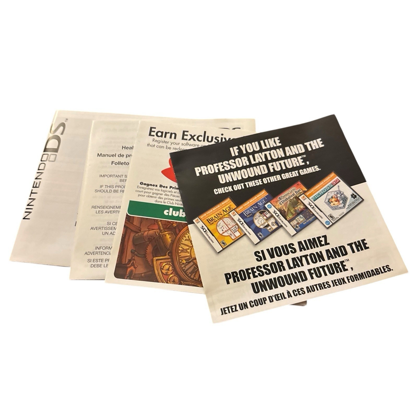 Professor Layton and the Unwound Future (Nintendo DS, 2010) CIB W/ Inserts